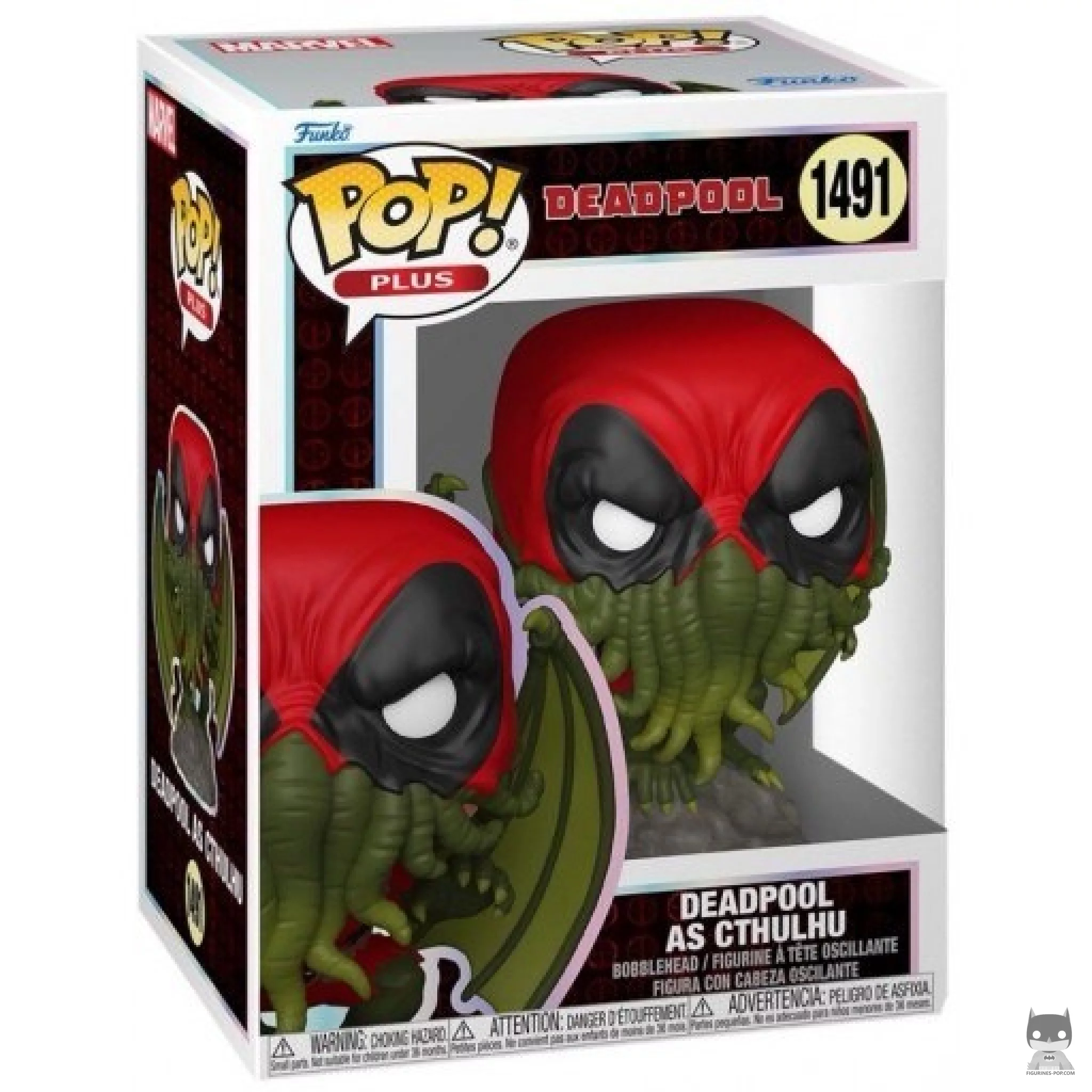 Deadpool as Cthulhu Funko Pop! figure in its box