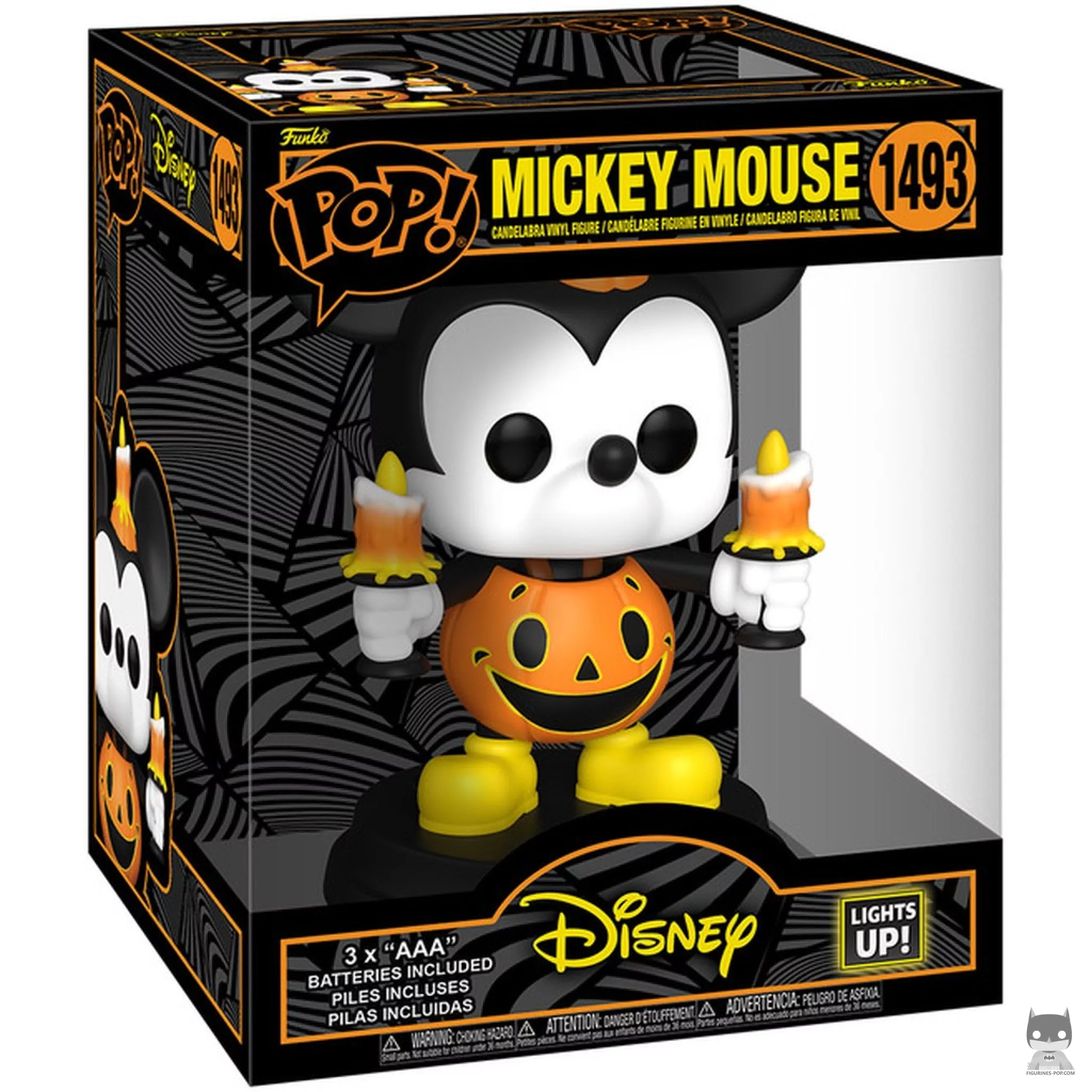 Mickey Mouse in pumpkin costume (Lights & Sound) Funko Pop! figure in its box