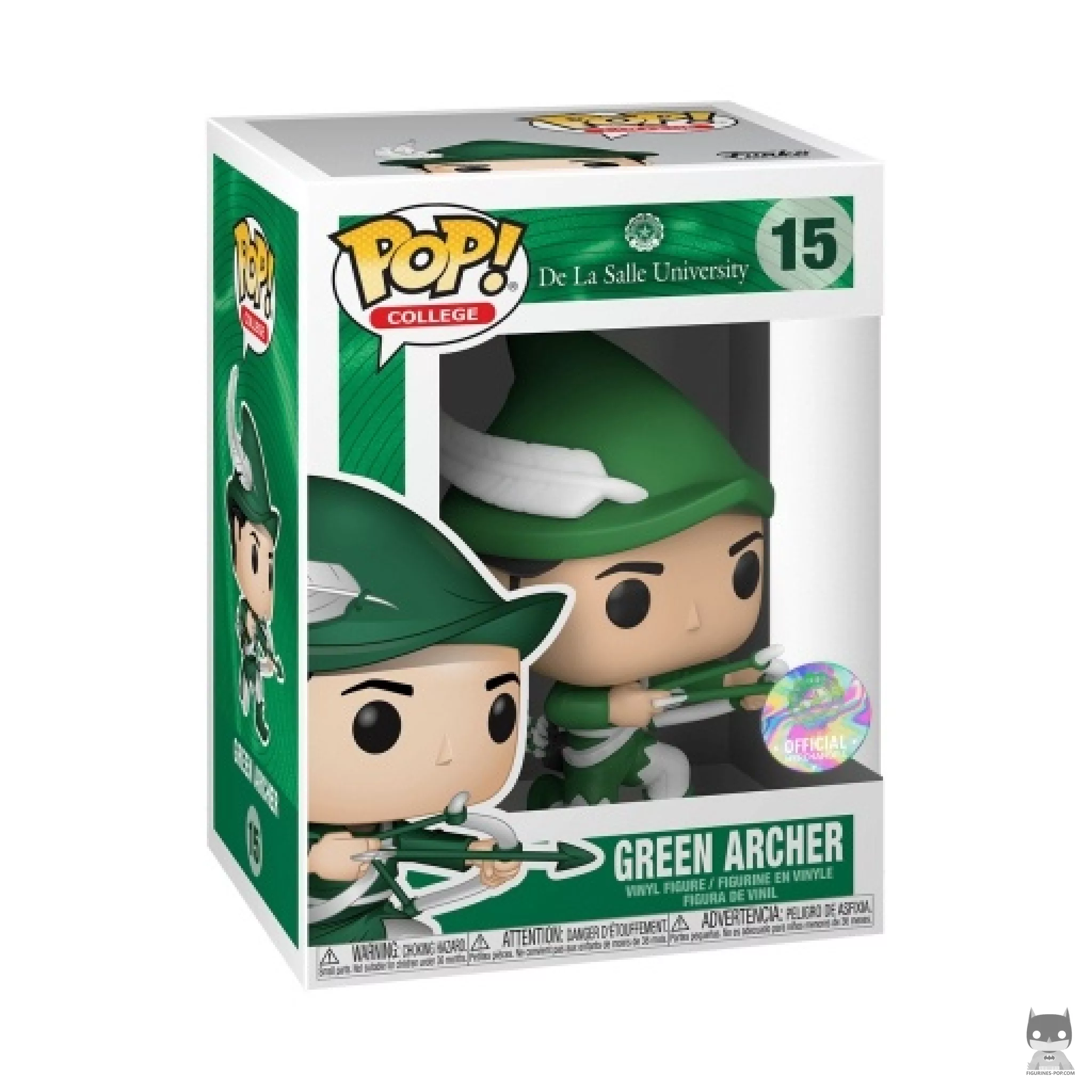 Green Archer (De La Salle University) Funko Pop! figure in its box