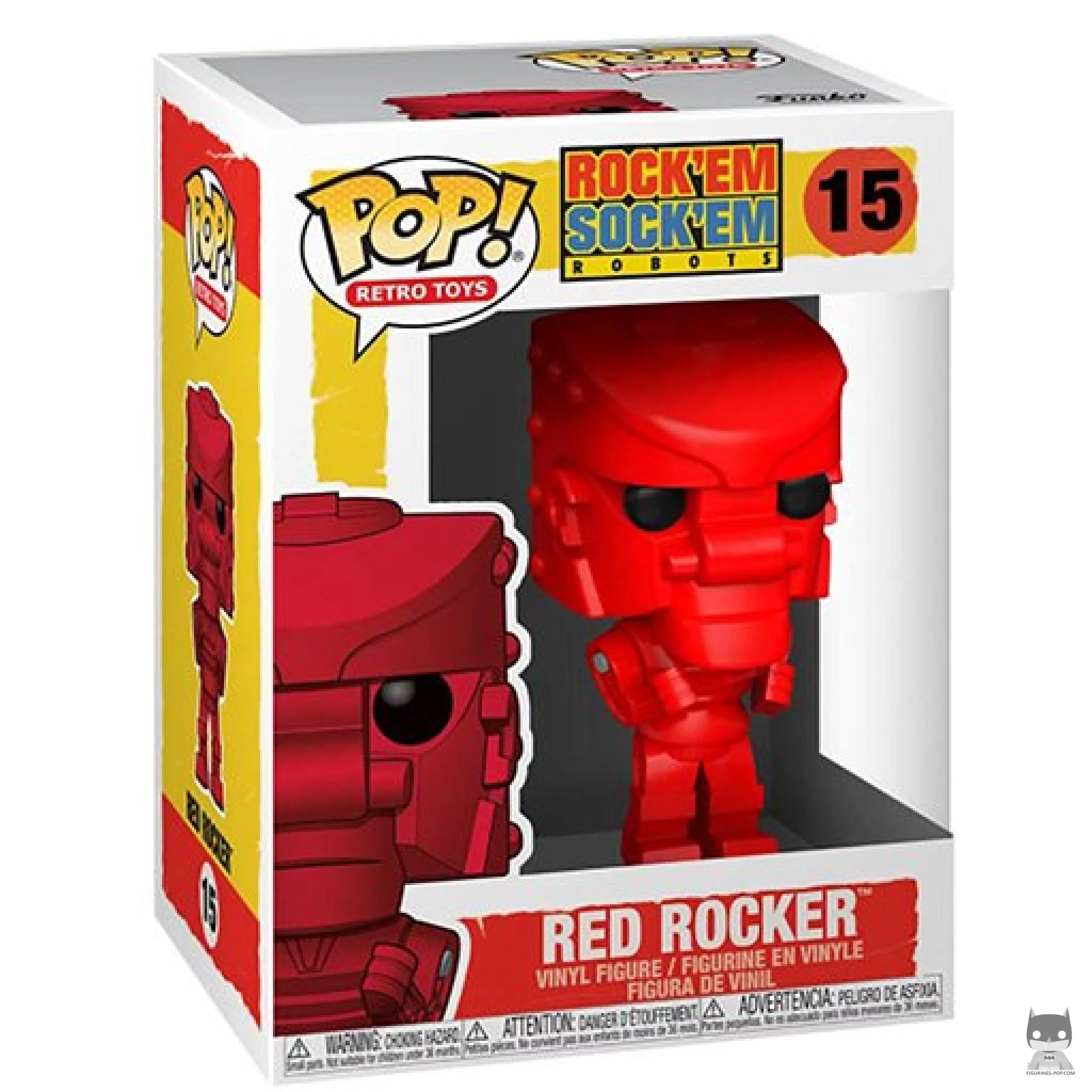 Red Rocker Robot Funko Pop! figure in its box