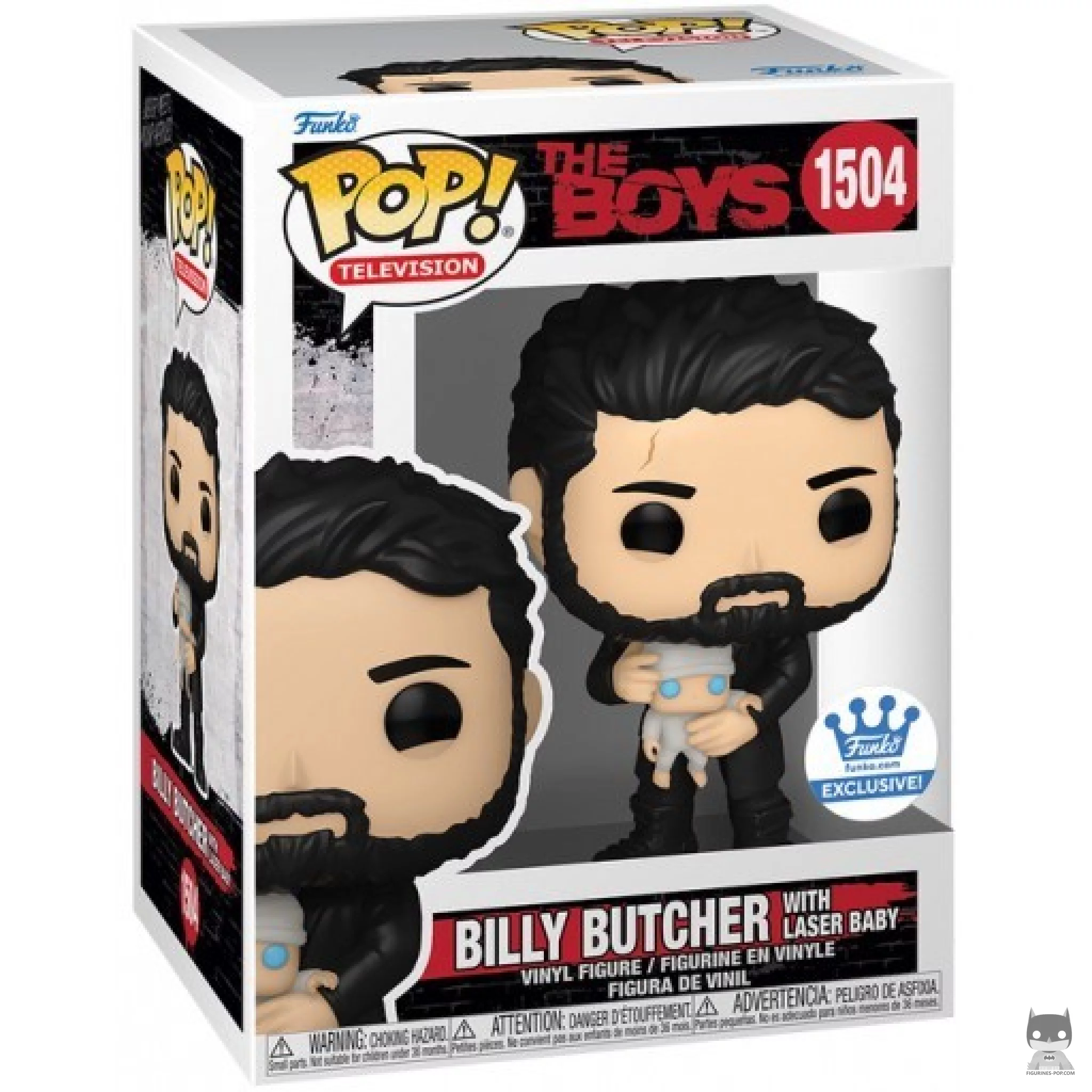 Billy Butcher with Laser Baby (Glow in the Dark) Funko Pop! figure in its box