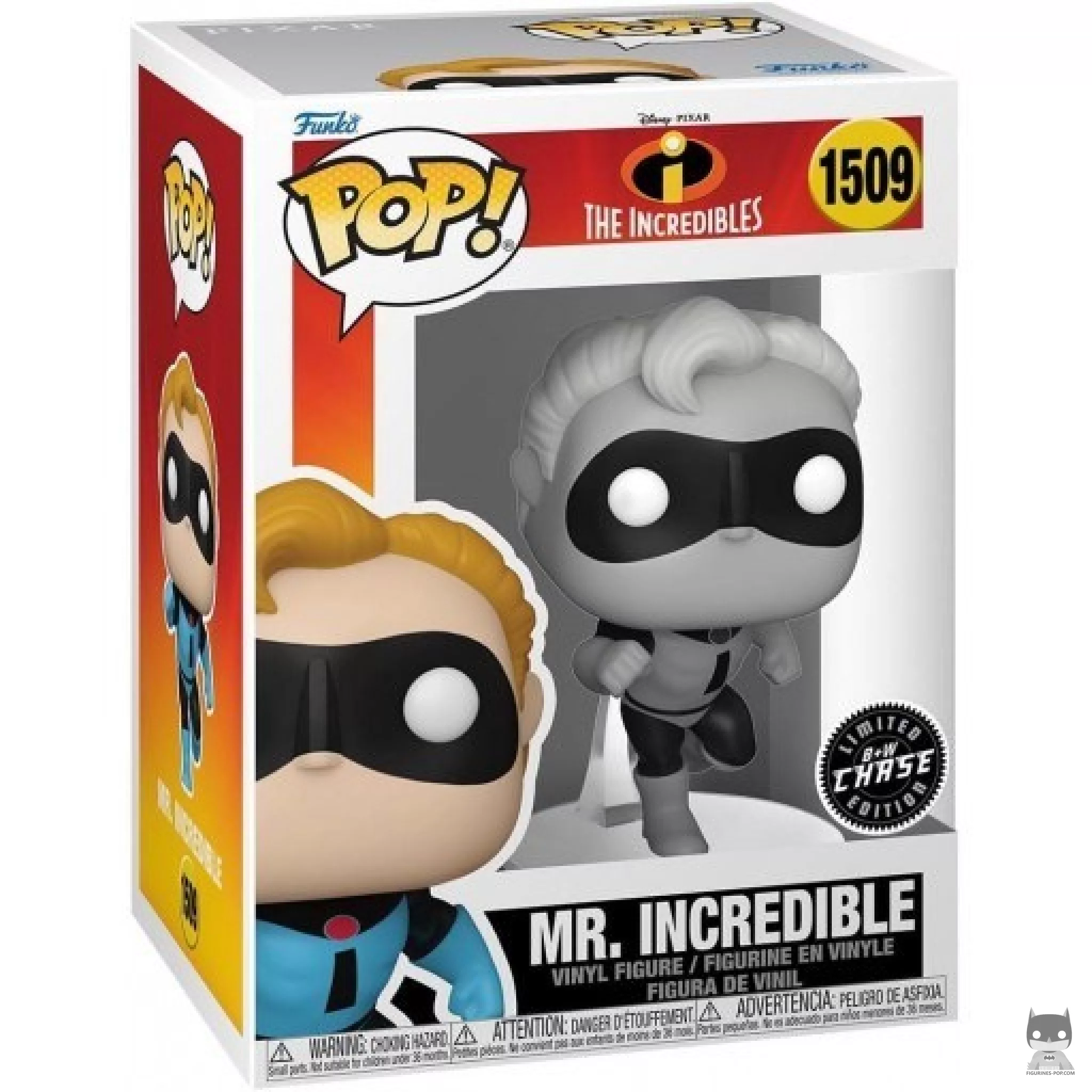 Mr. Incredible (Chase & Black & White) Funko Pop! figure in its box
