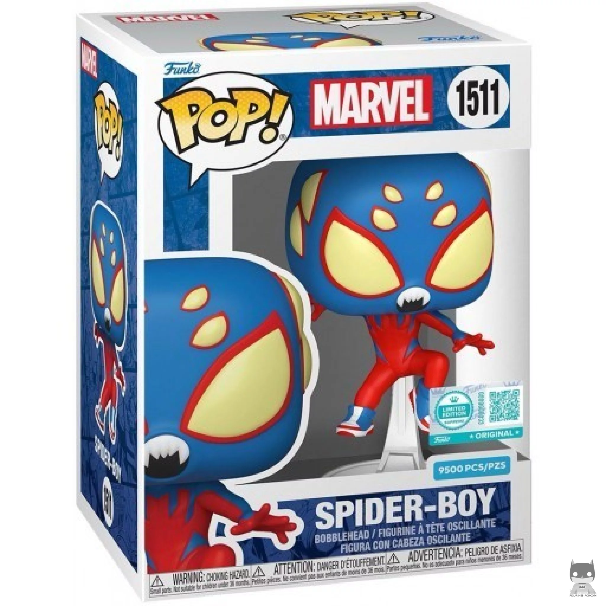 Spider-Boy Funko Pop! figure in its box