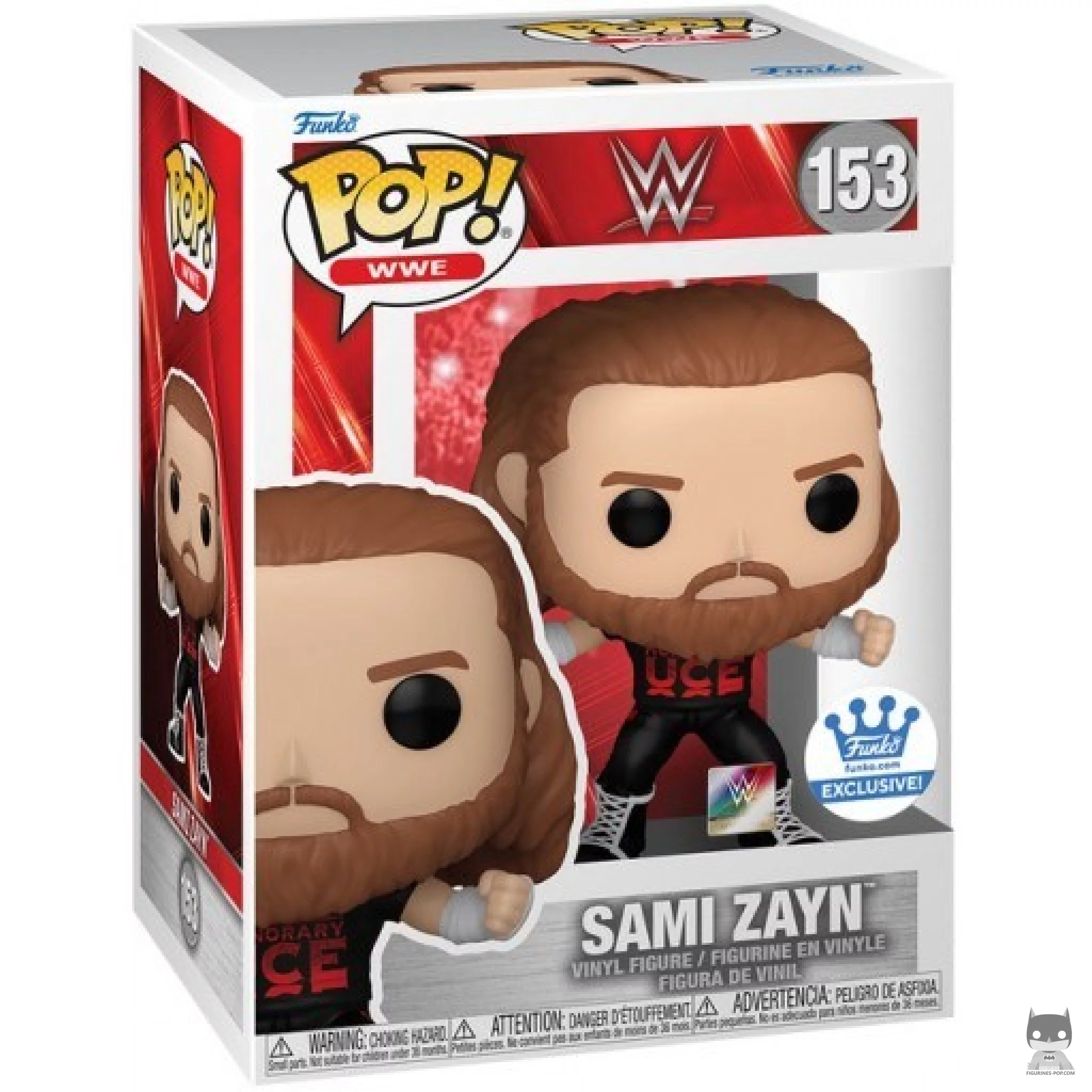 Sami Zayn Funko Pop! figure in its box