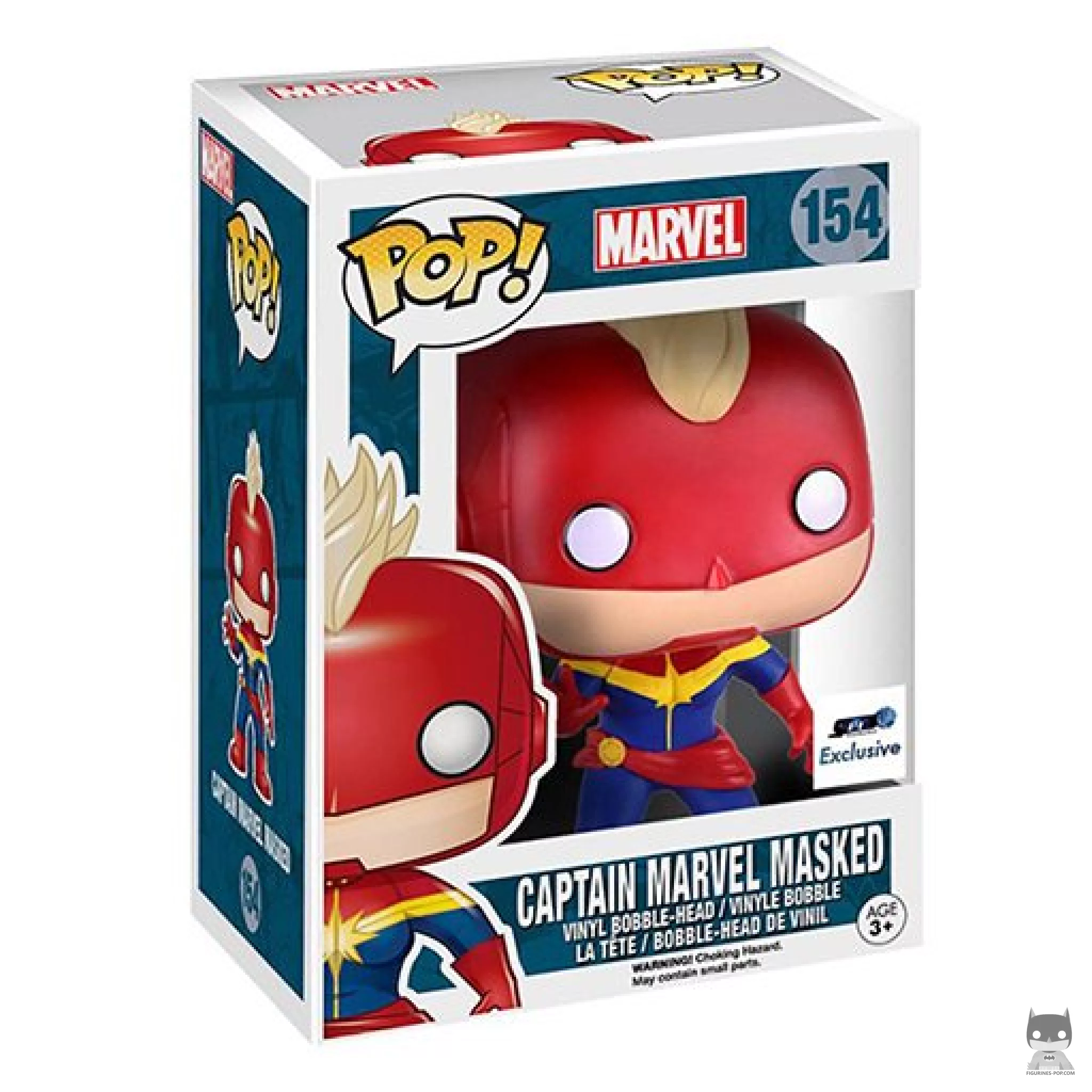 Captain Marvel (Masked) Funko Pop! figure in its box