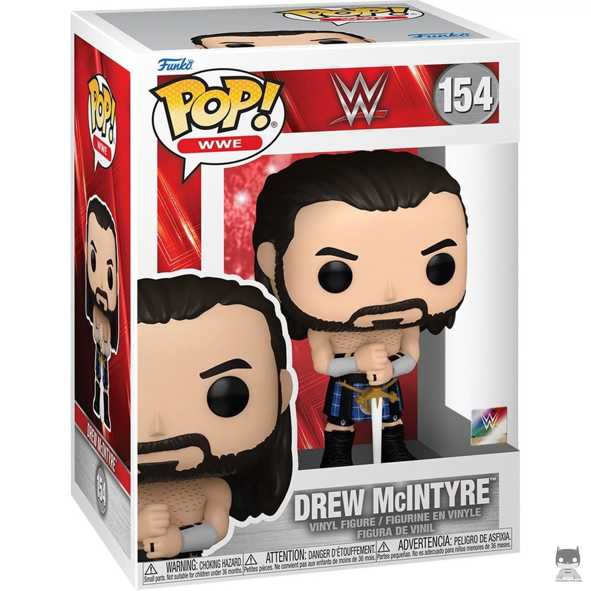Drew McIntyre Funko Pop! figure in its box