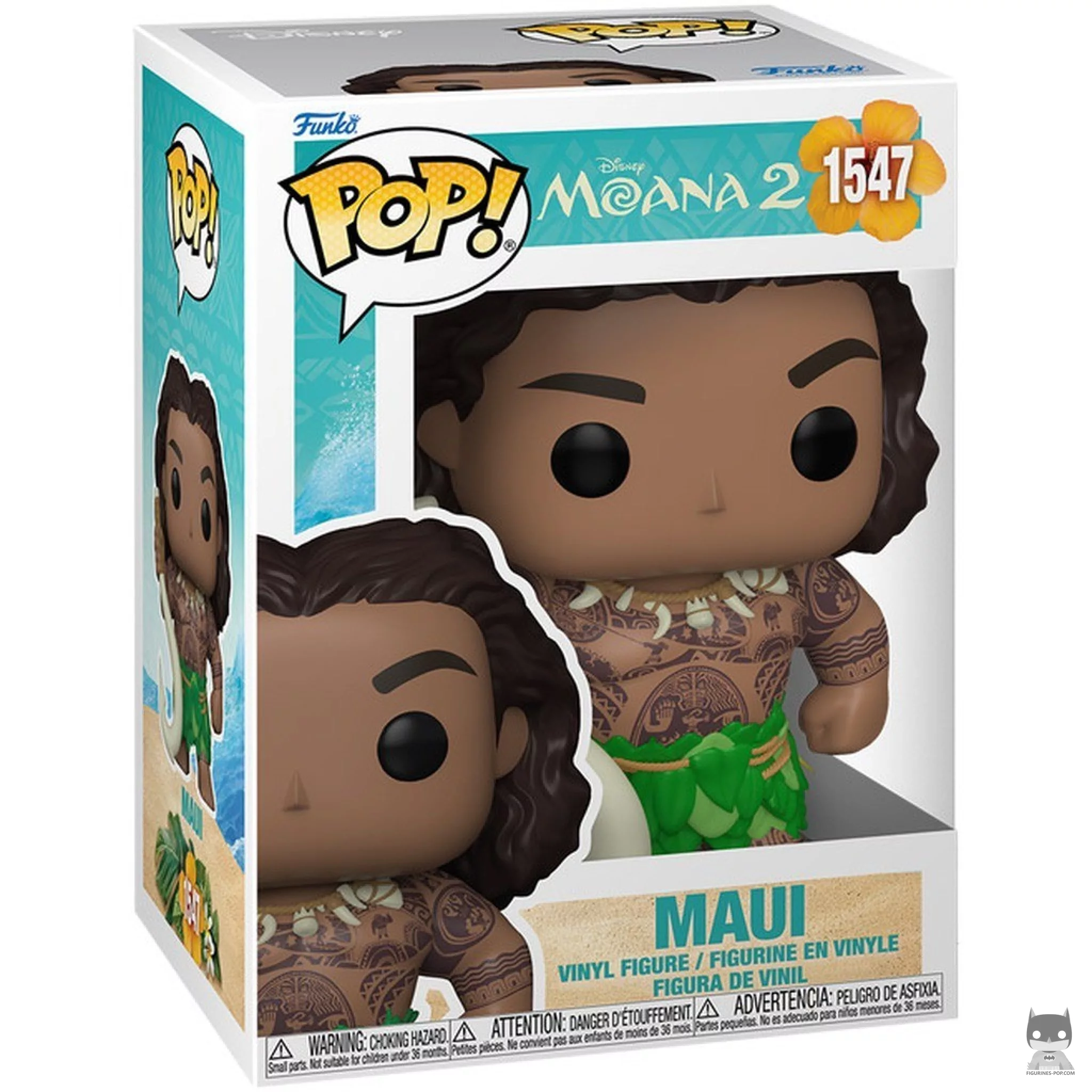 Maui with Fish Hook Funko Pop! figure in its box