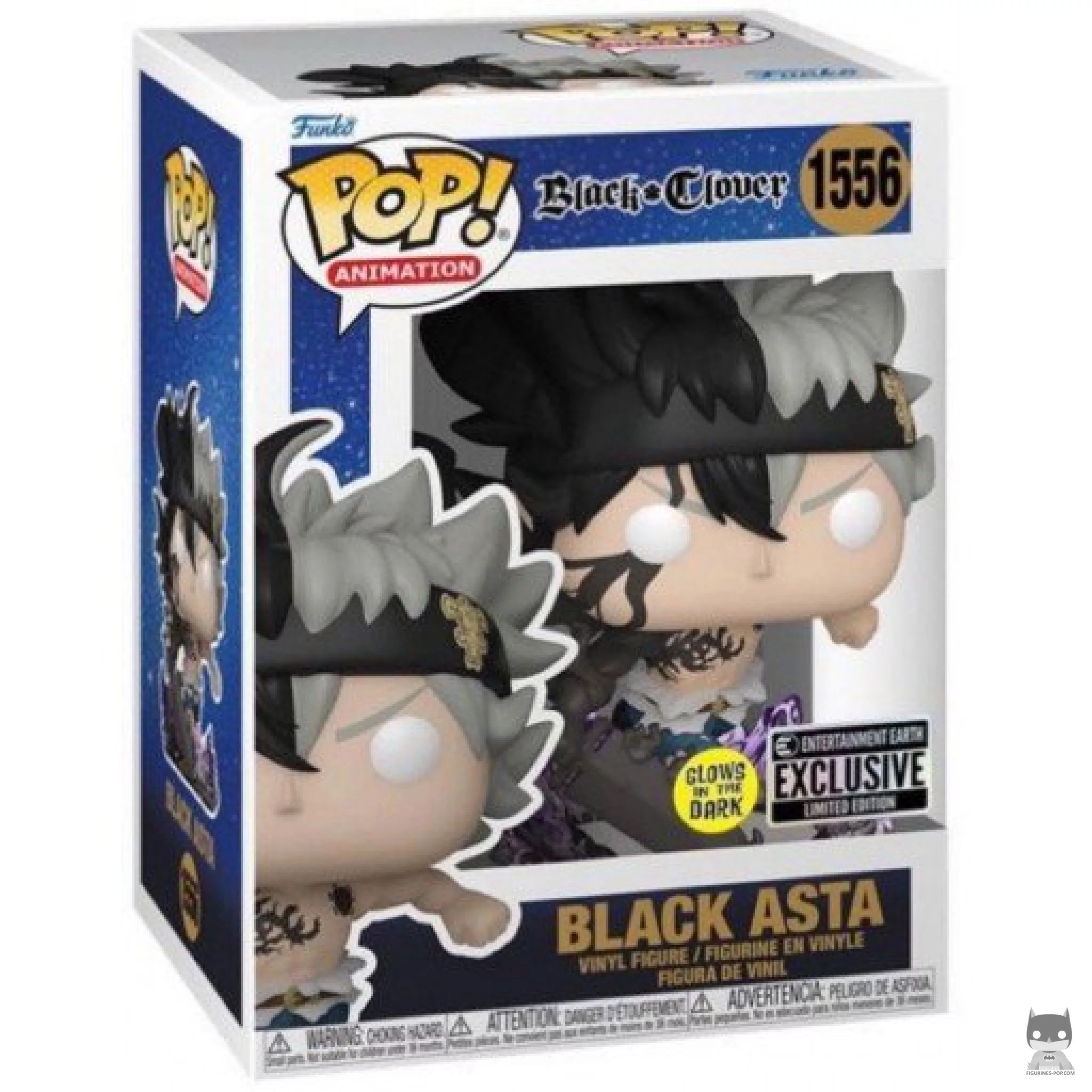 Black Asta (Glow in the Dark) Funko Pop! figure in its box