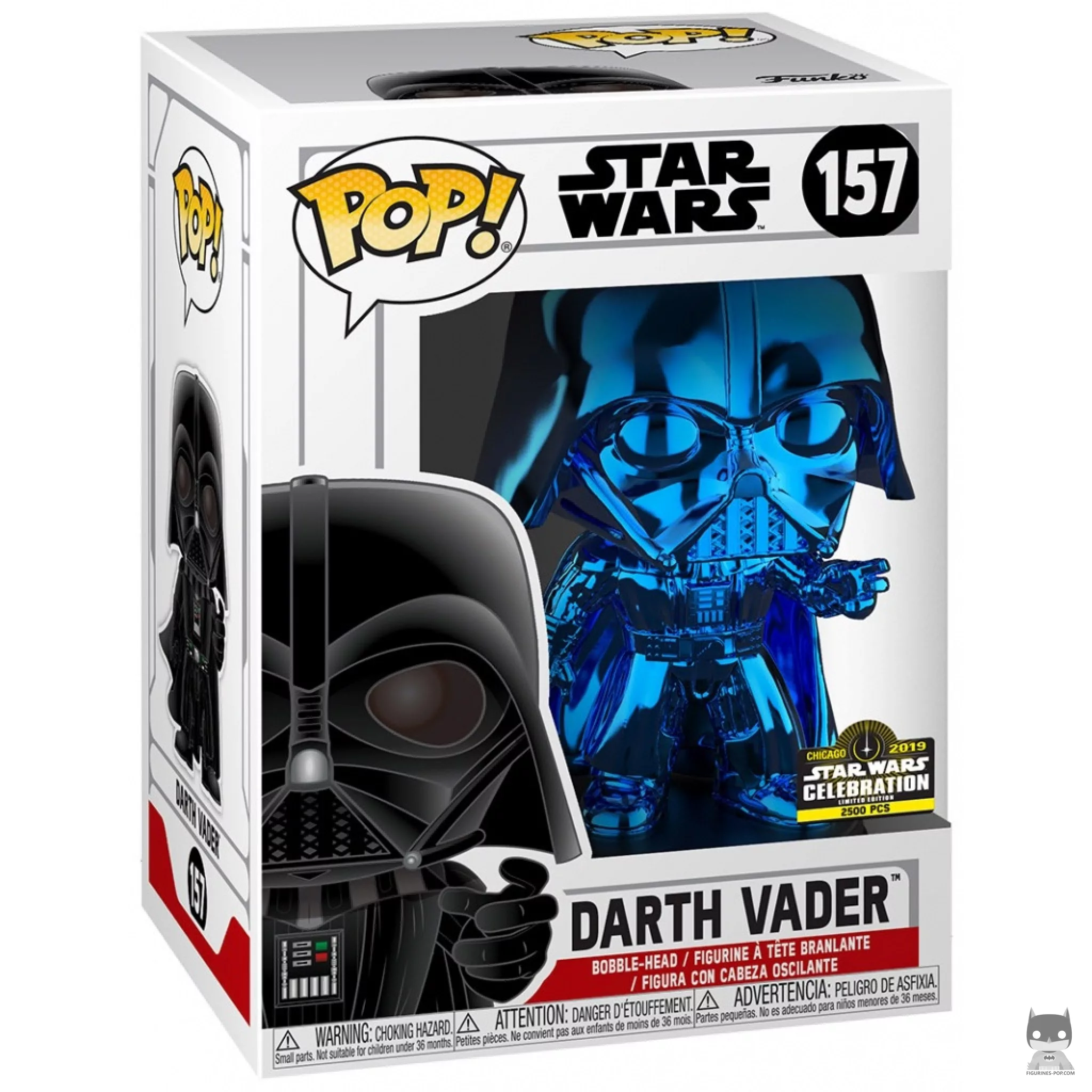 Darth Vader (Blue) Funko Pop! figure in its box
