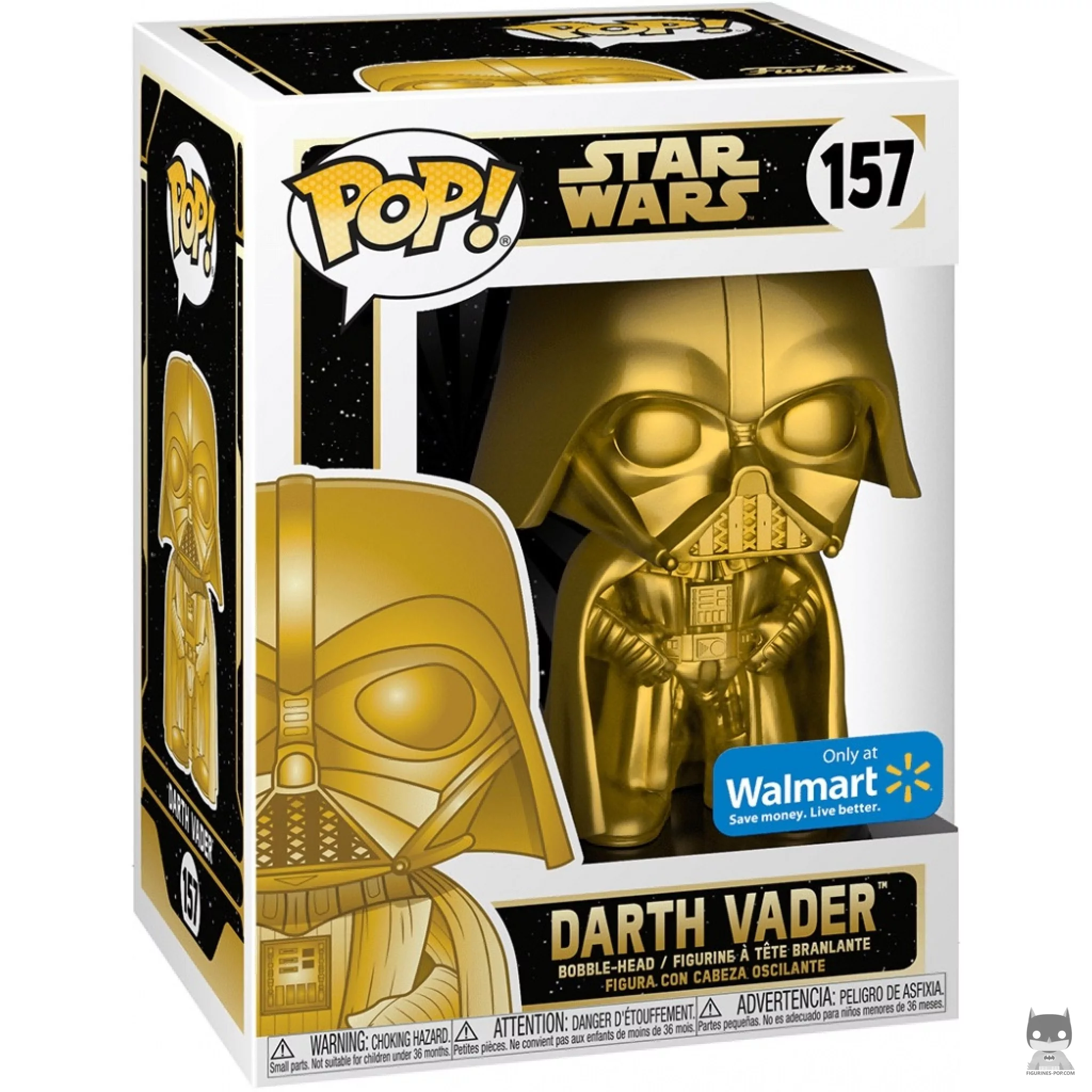 Darth Vader (Gold) Funko Pop! figure in its box