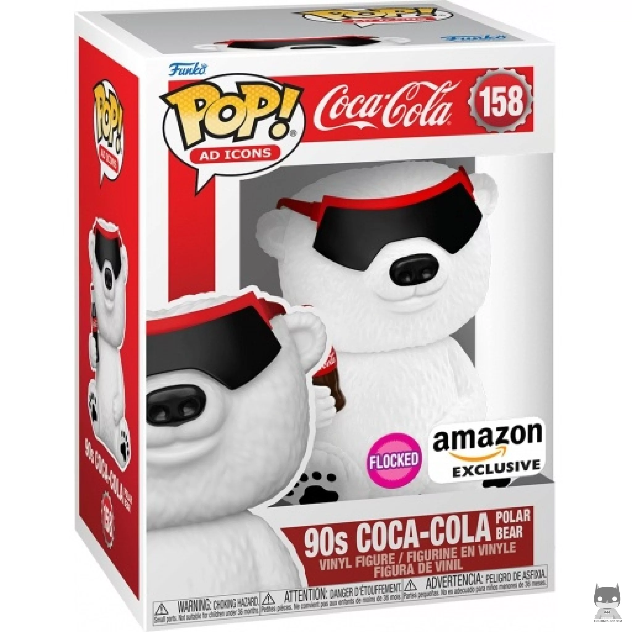 90s Coca-Cola Polar Bear (Flocked) Funko Pop! figure in its box