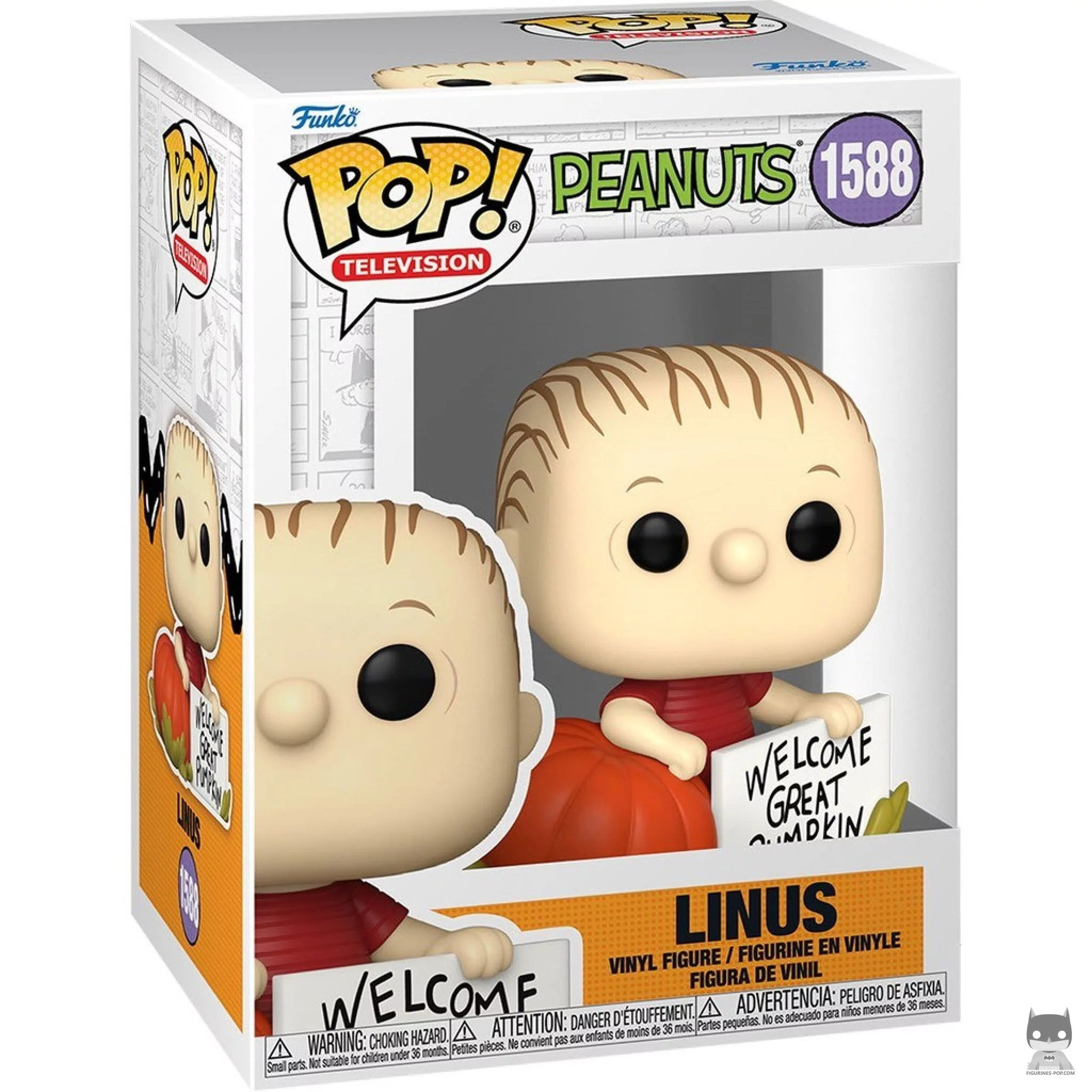 Linus Funko Pop! figure in its box