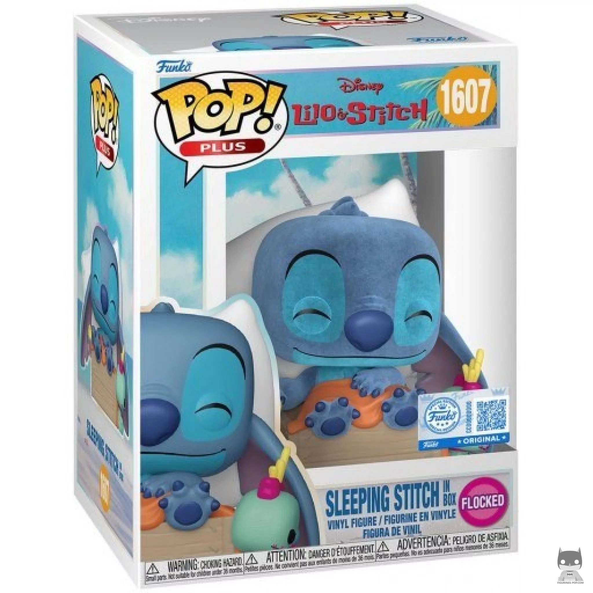 Sleepin Stitch in Box (Flocked) Funko Pop! figure in its box