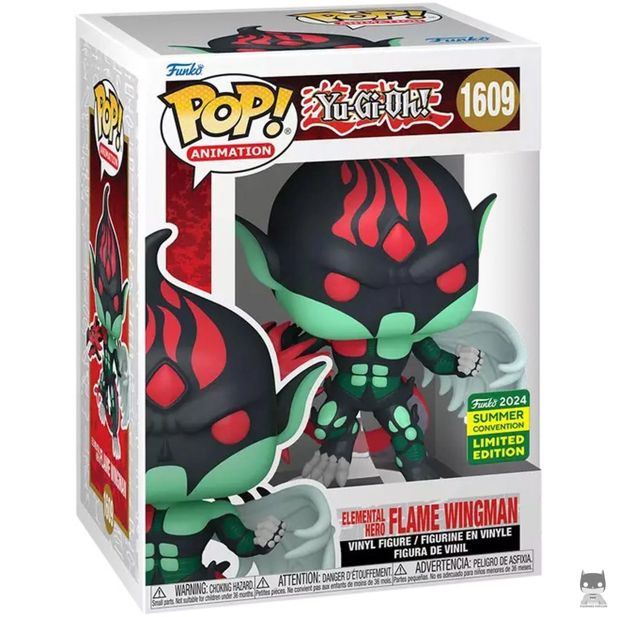 Elemental Hero Flame Wingman Funko Pop! figure in its box
