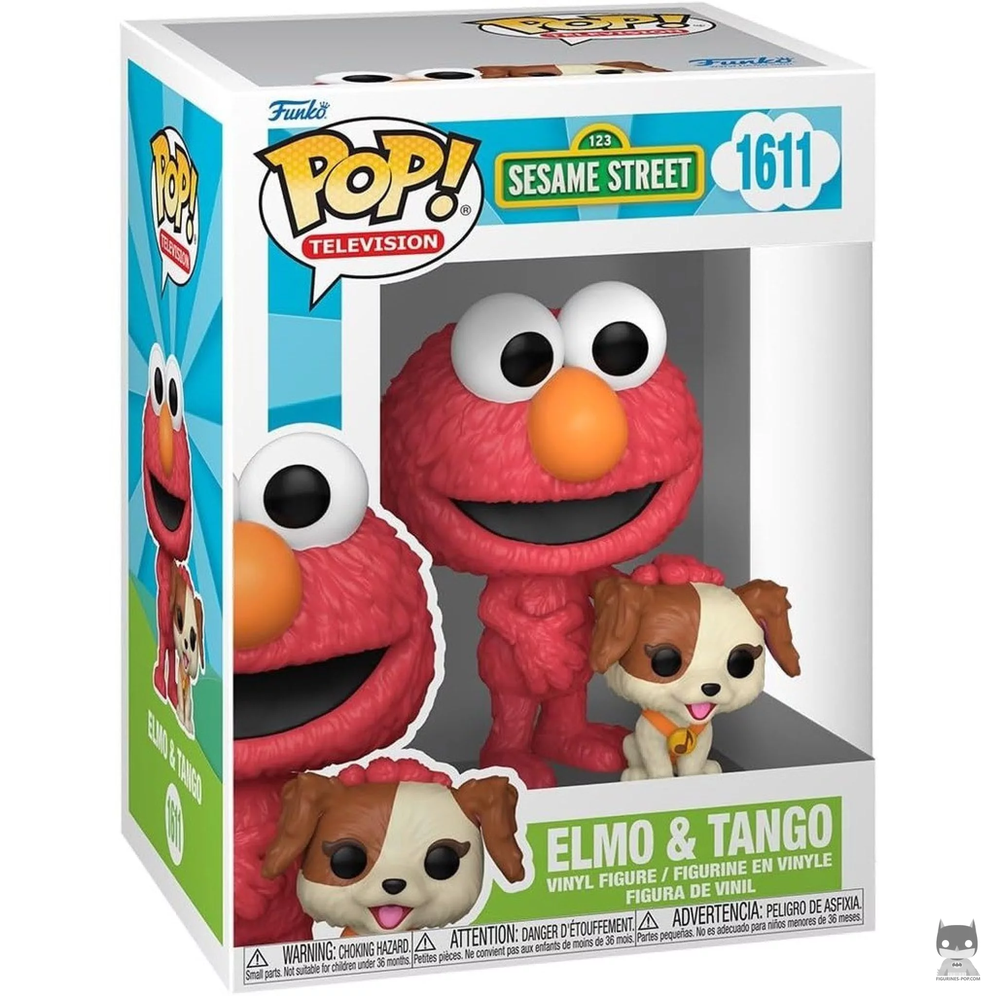 Elmo with Tango Funko Pop! figure in its box