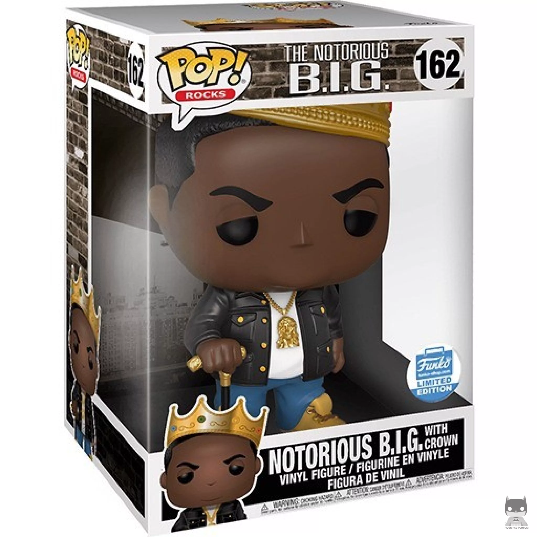 Notorious B.I.G. with Crown (Supersized) Funko Pop! figure in its box