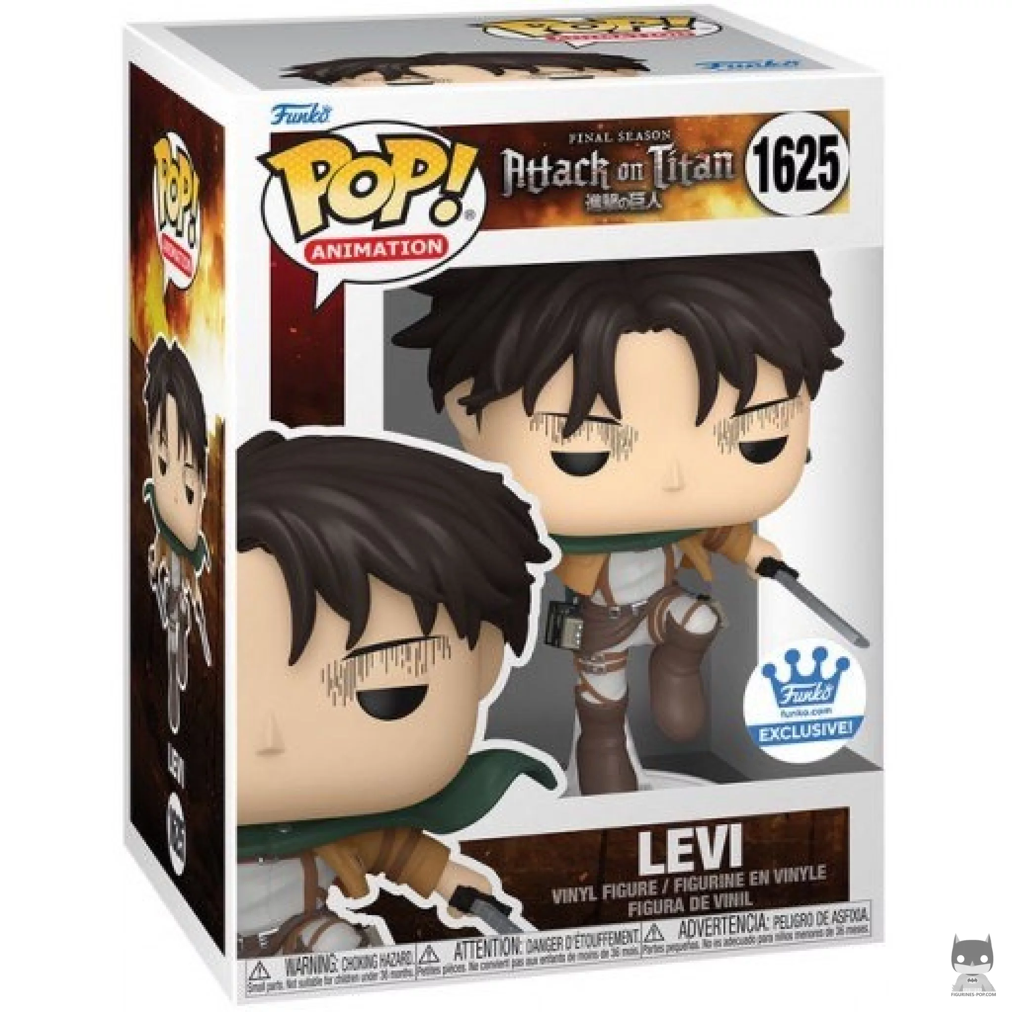 Levi Funko Pop! figure in its box