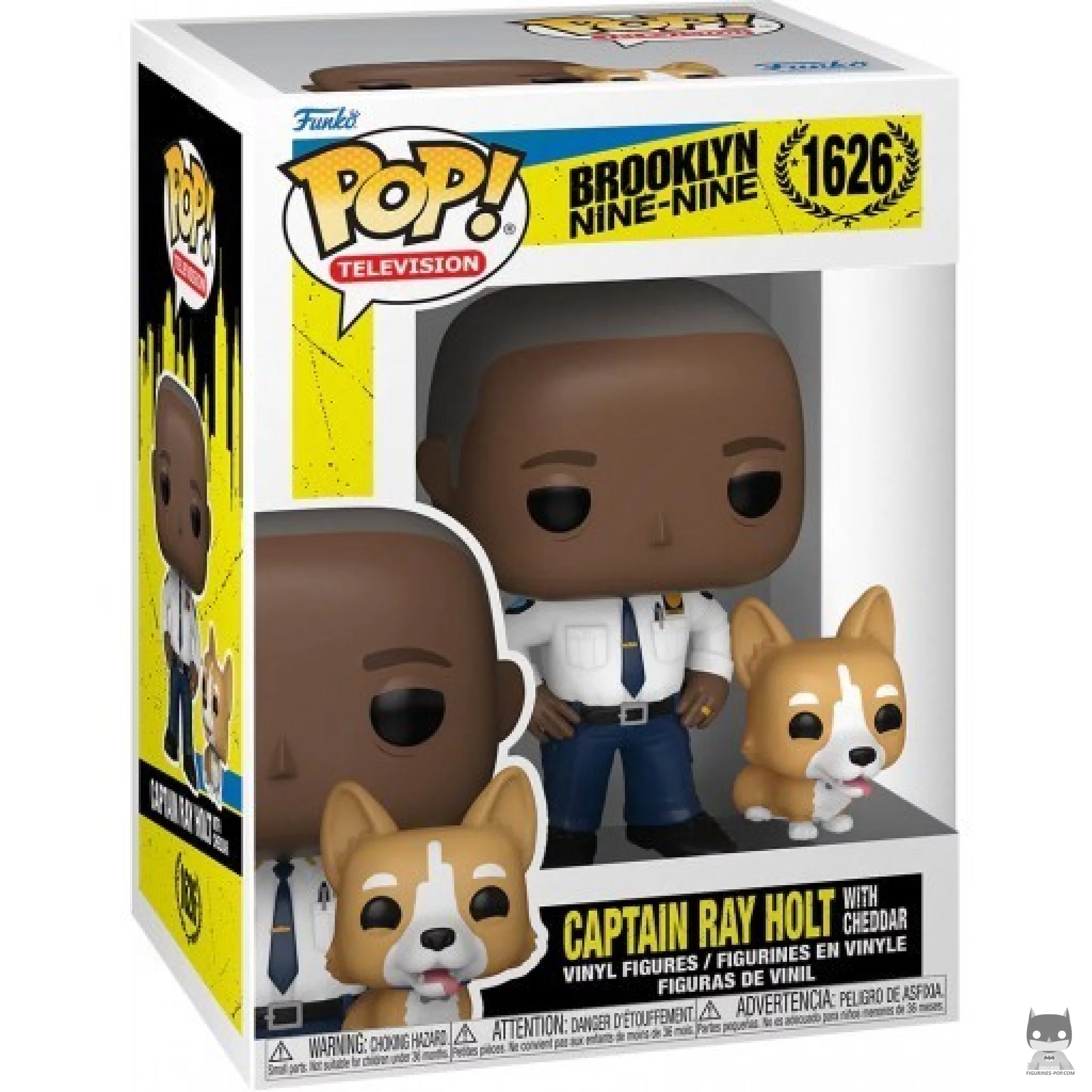 Captain Ray Holt with Cheddar Funko Pop! figure in its box