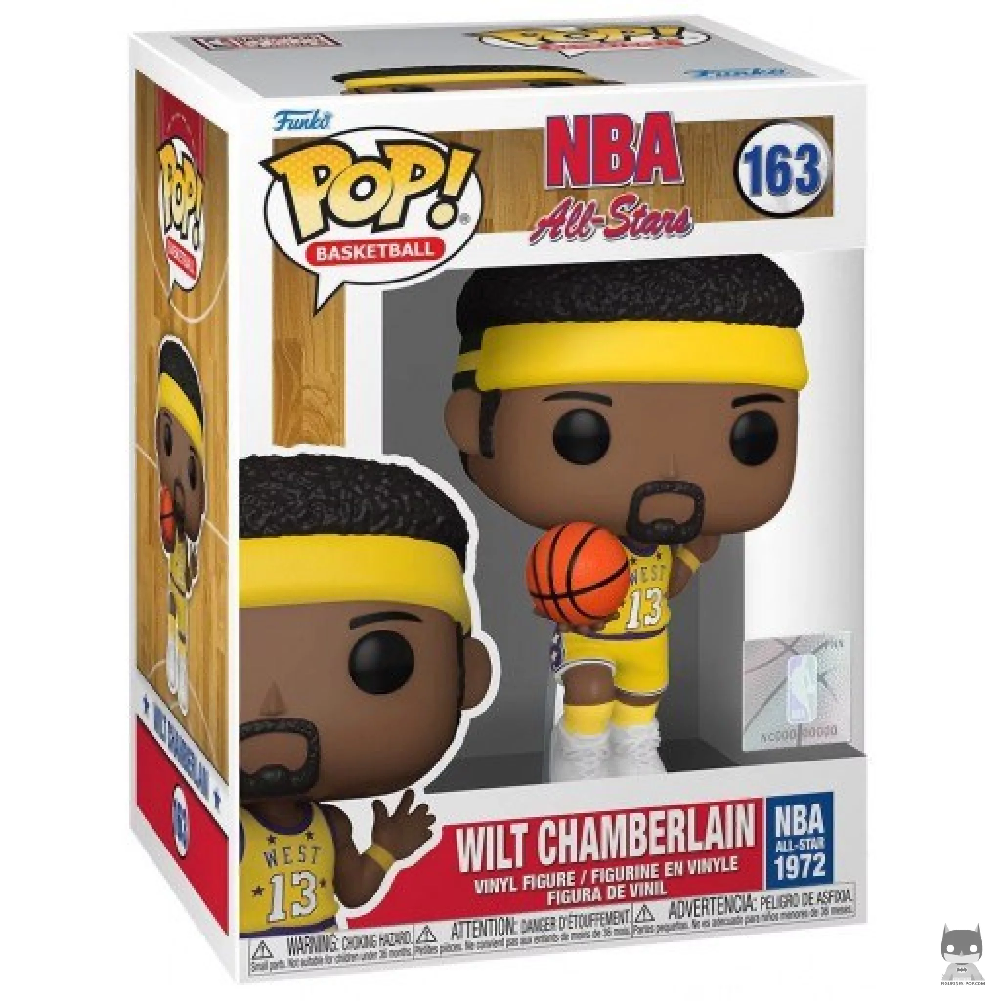 Wilt Chamberlain Funko Pop! figure in its box