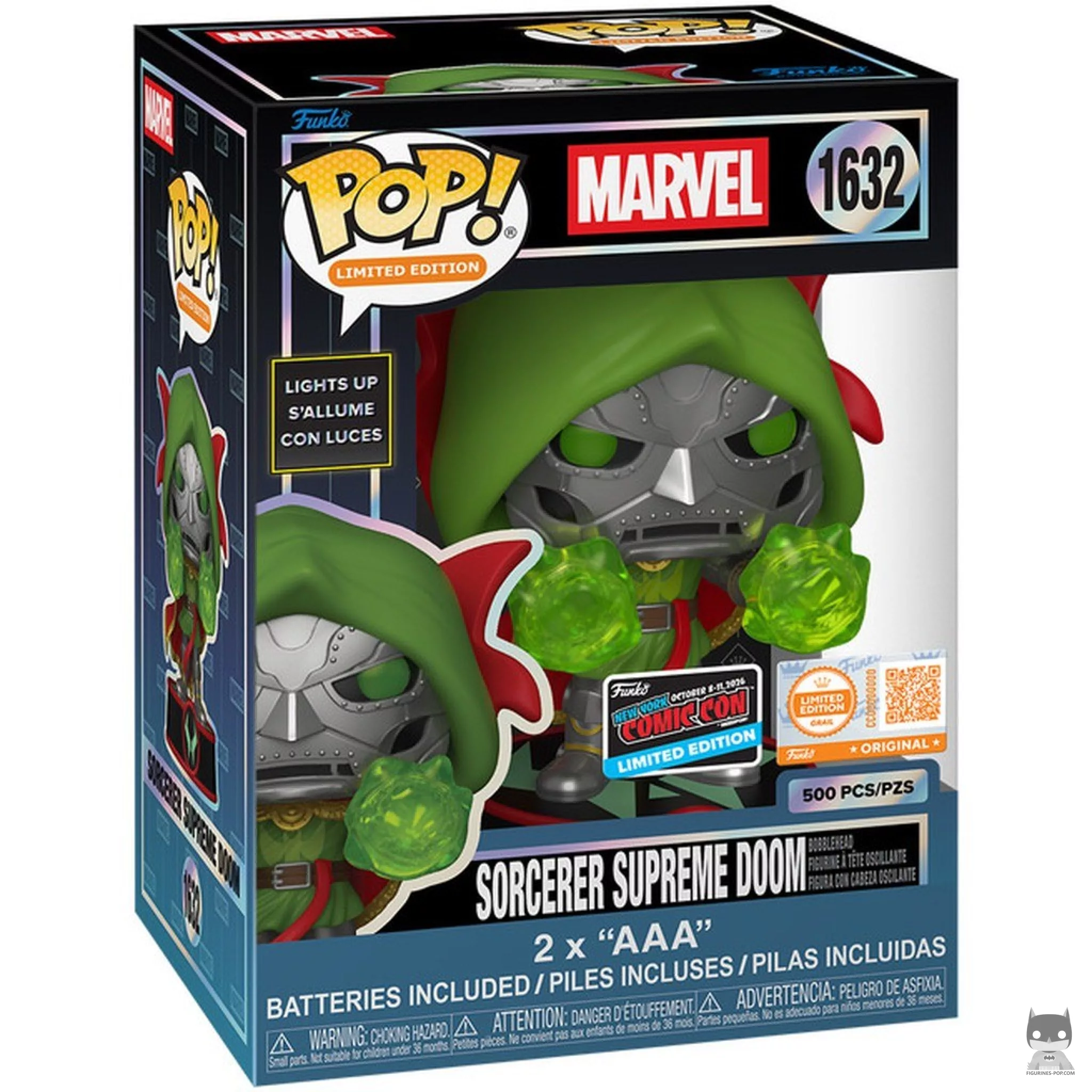 Sorcerer Supreme Doom (Lights & Sound) Funko Pop! figure in its box