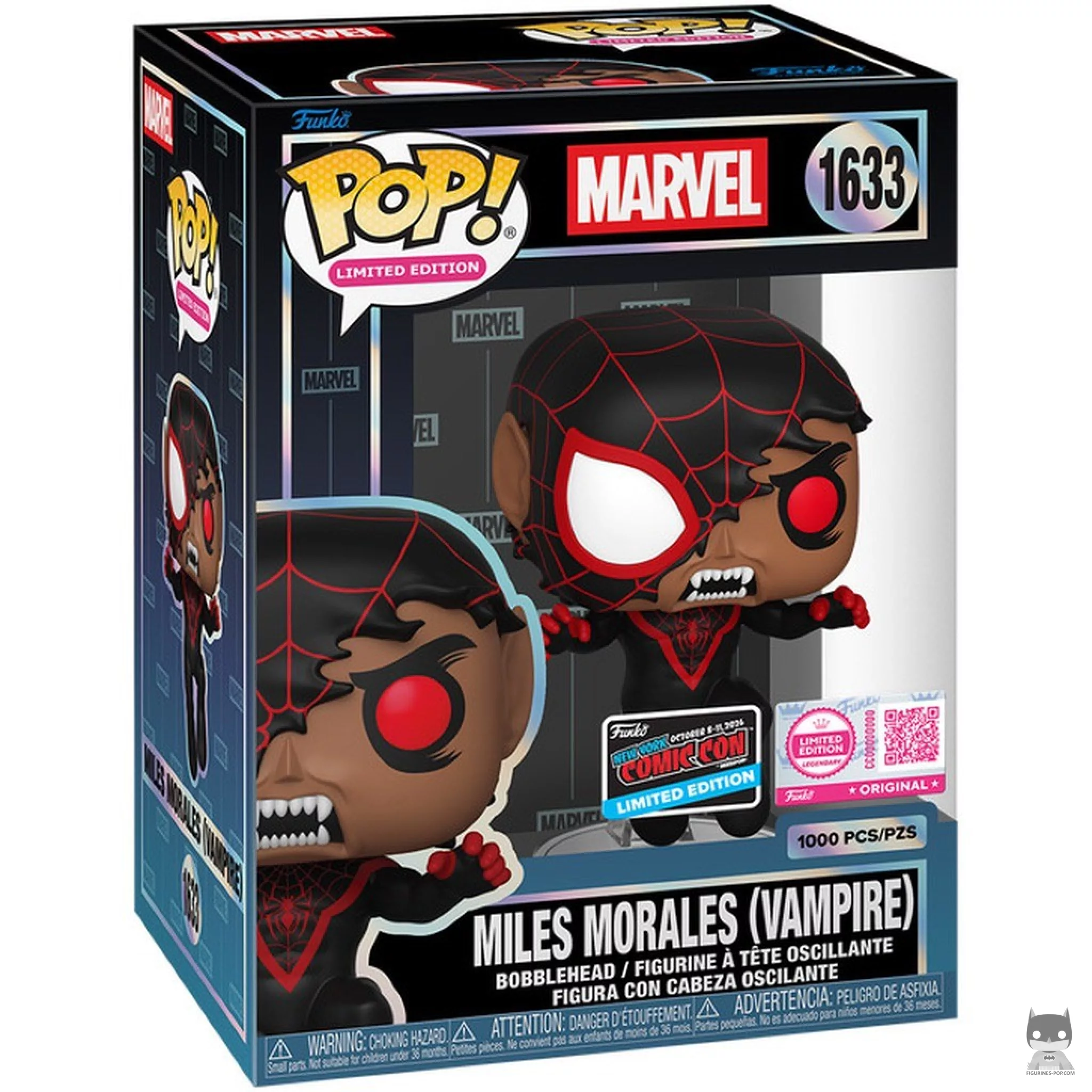 Miles Morales (Vampire) Funko Pop! figure in its box
