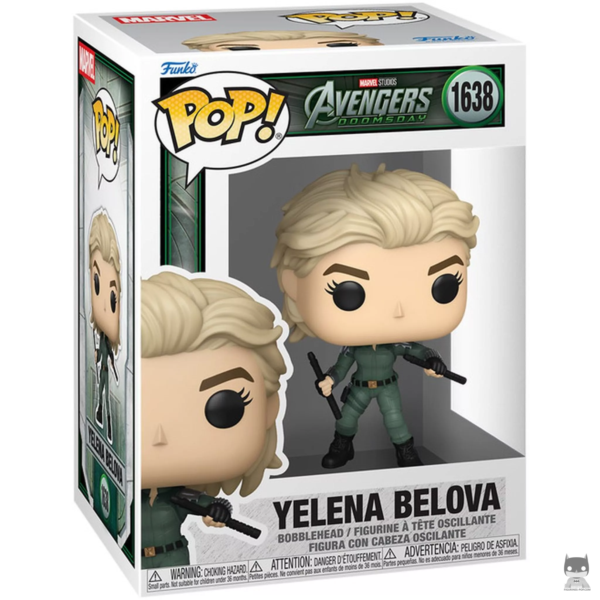 Yelena Belova Funko Pop! figure in its box