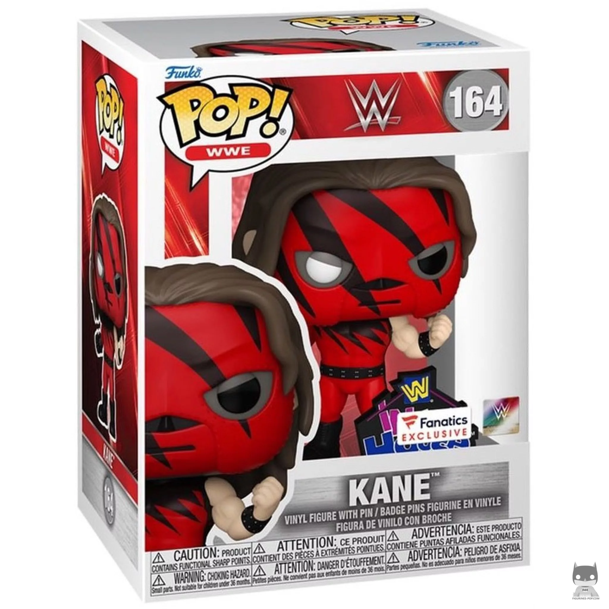 Kane with In Your House pin Funko Pop! figure in its box