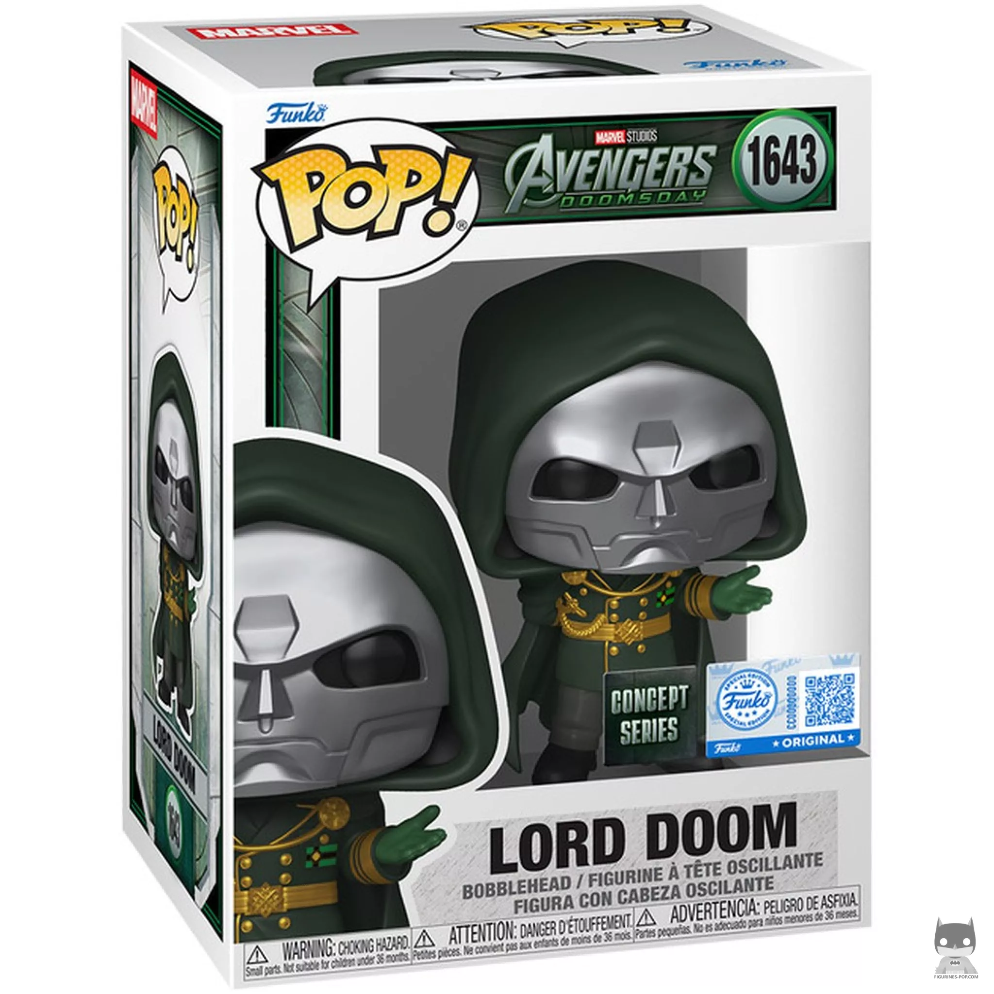Lord Doom Funko Pop! figure in its box