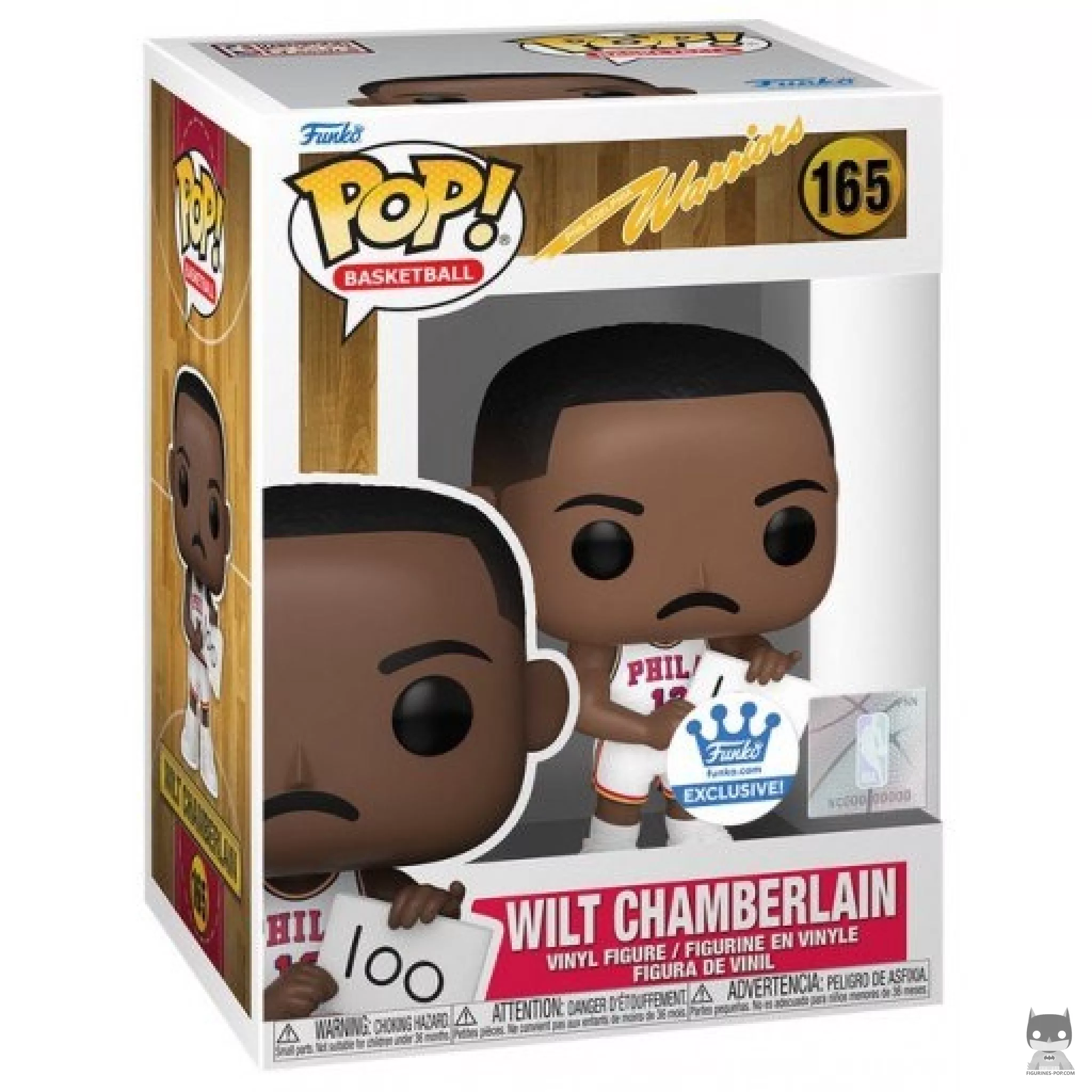 Wilt Chamberlain Funko Pop! figure in its box
