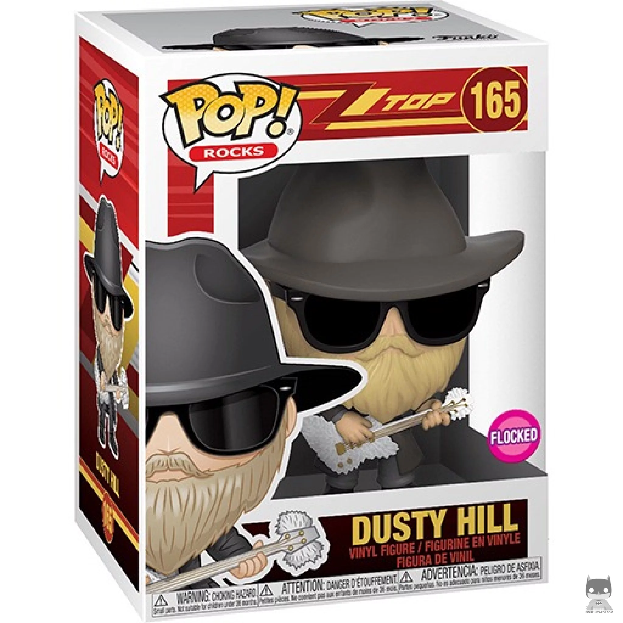Dusty Hill (Flocked) Funko Pop! figure in its box