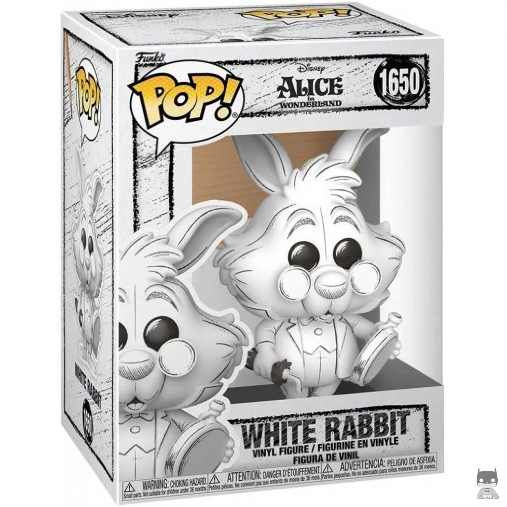 White Rabbit (Sketched) Funko Pop! figure in its box