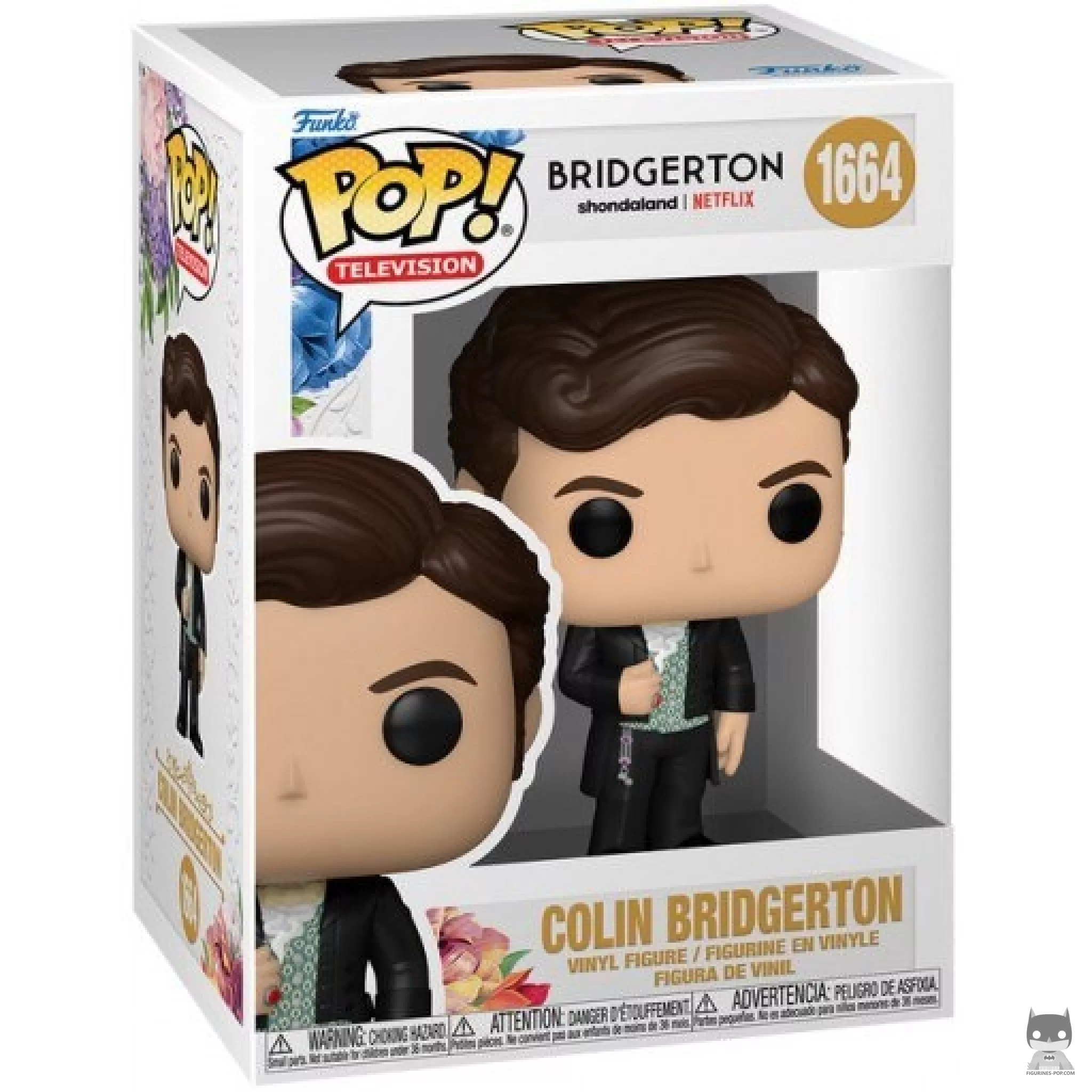 Colin Bridgerton Funko Pop! figure in its box
