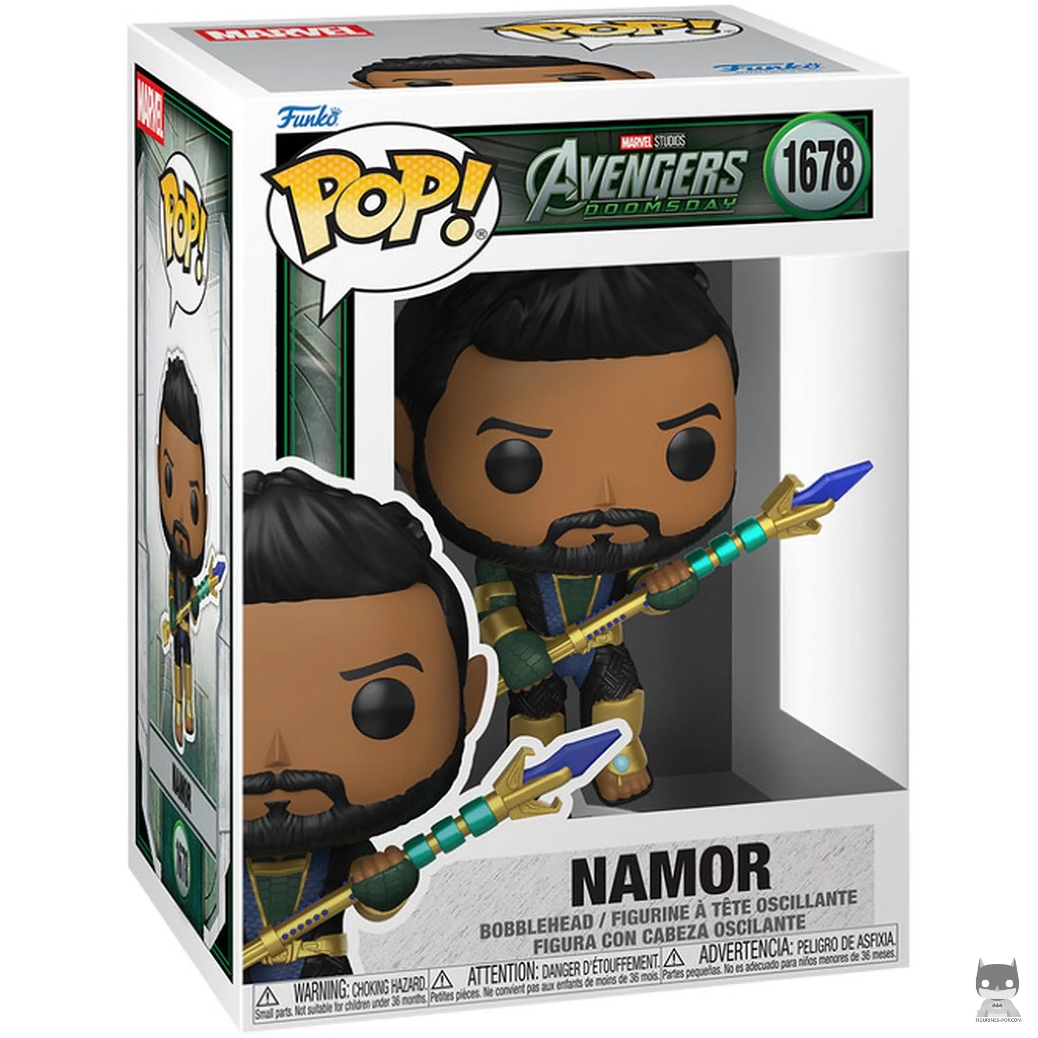 Namor Funko Pop! figure in its box
