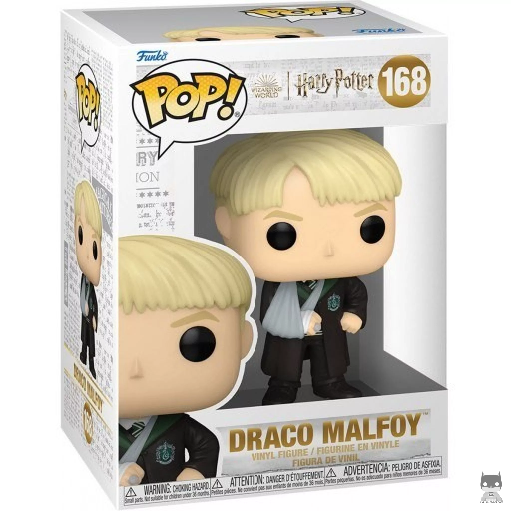 Draco Malfoy with Broken Arm Funko Pop! figure in its box