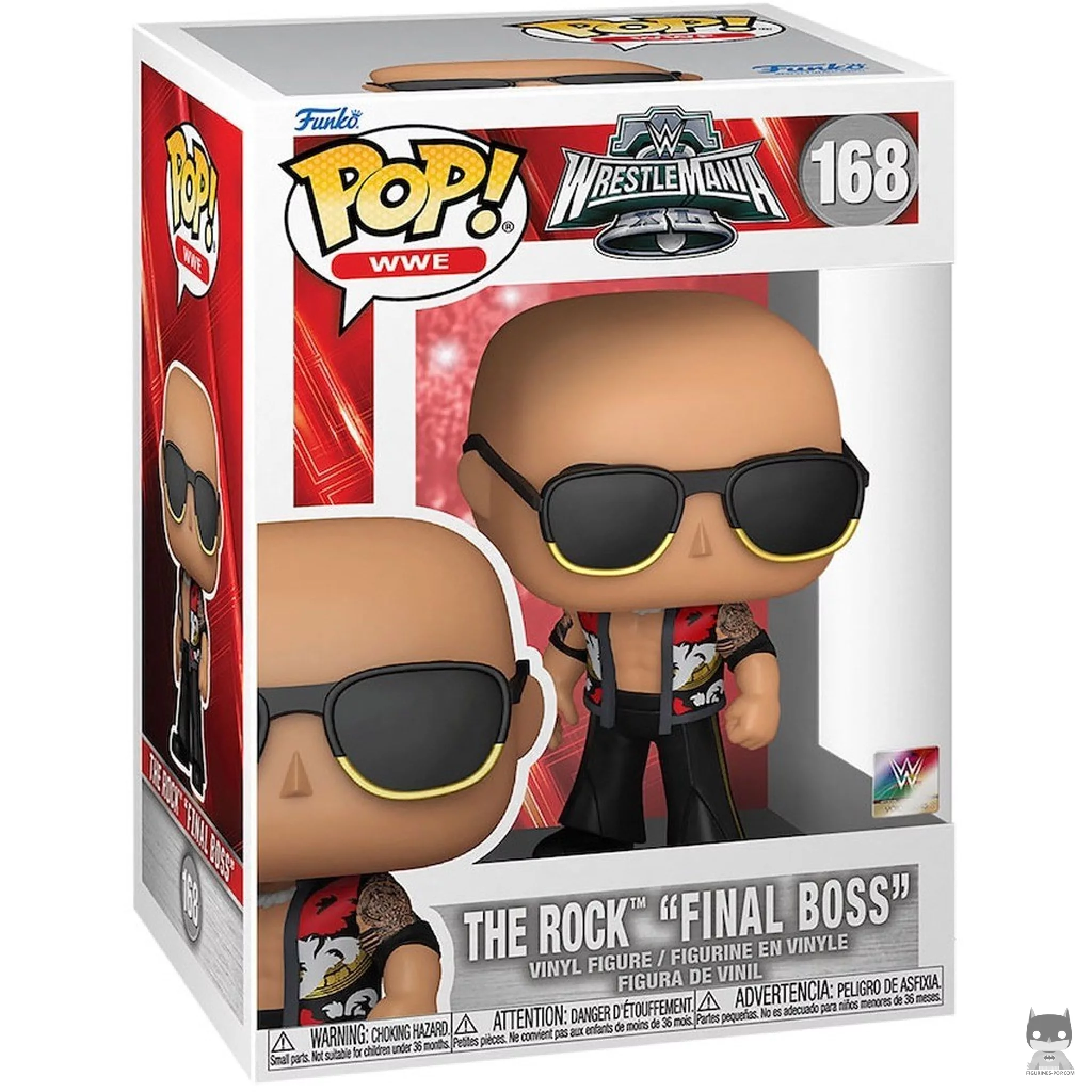 The Rock (Final Boss) Funko Pop! figure in its box