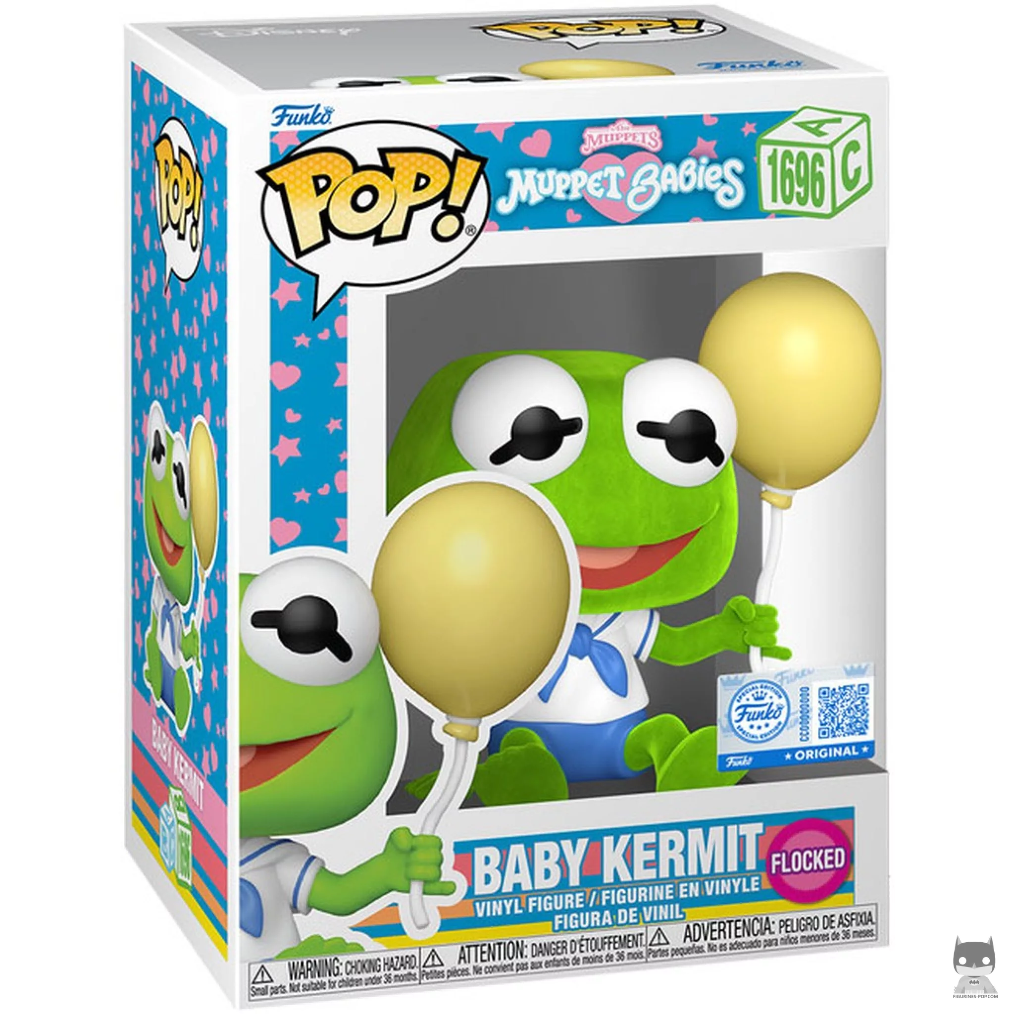 Baby Kermit (Flocked) Funko Pop! figure in its box
