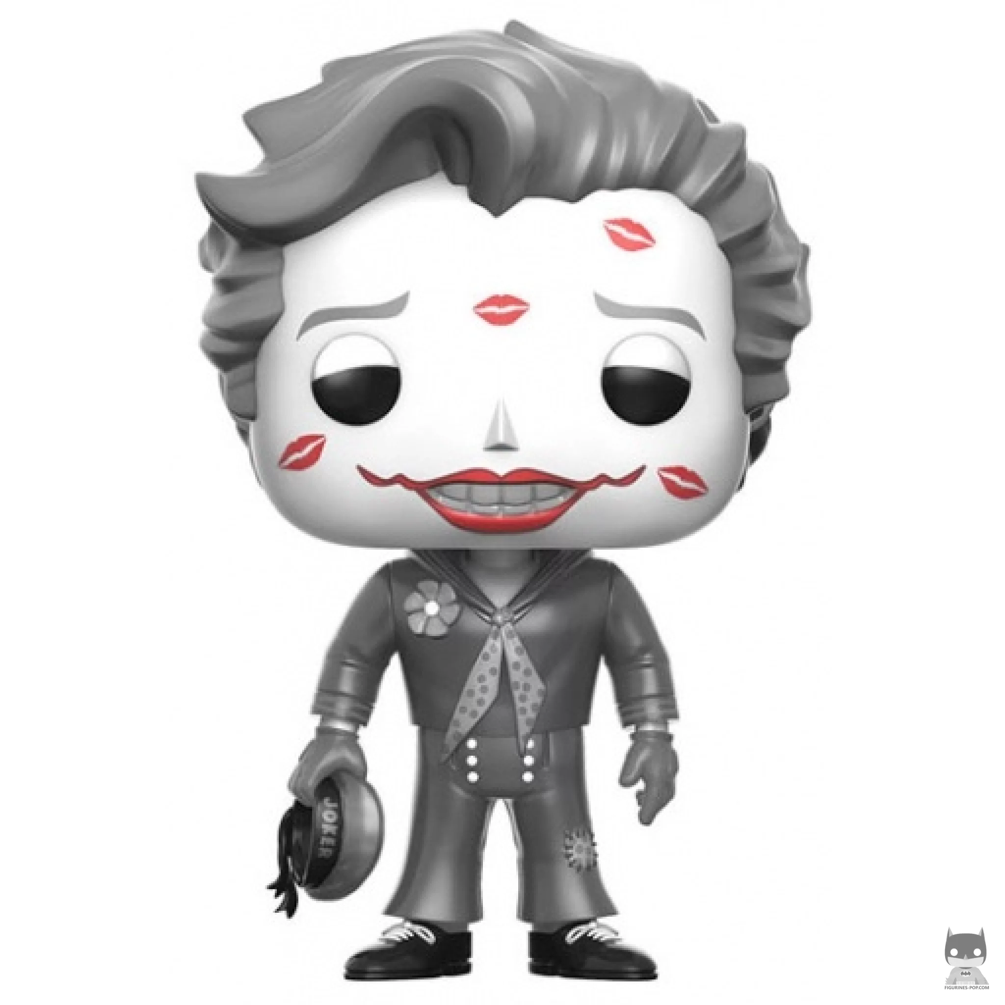 The Joker with Kisses (Black & White) Funko Pop! figure in its box