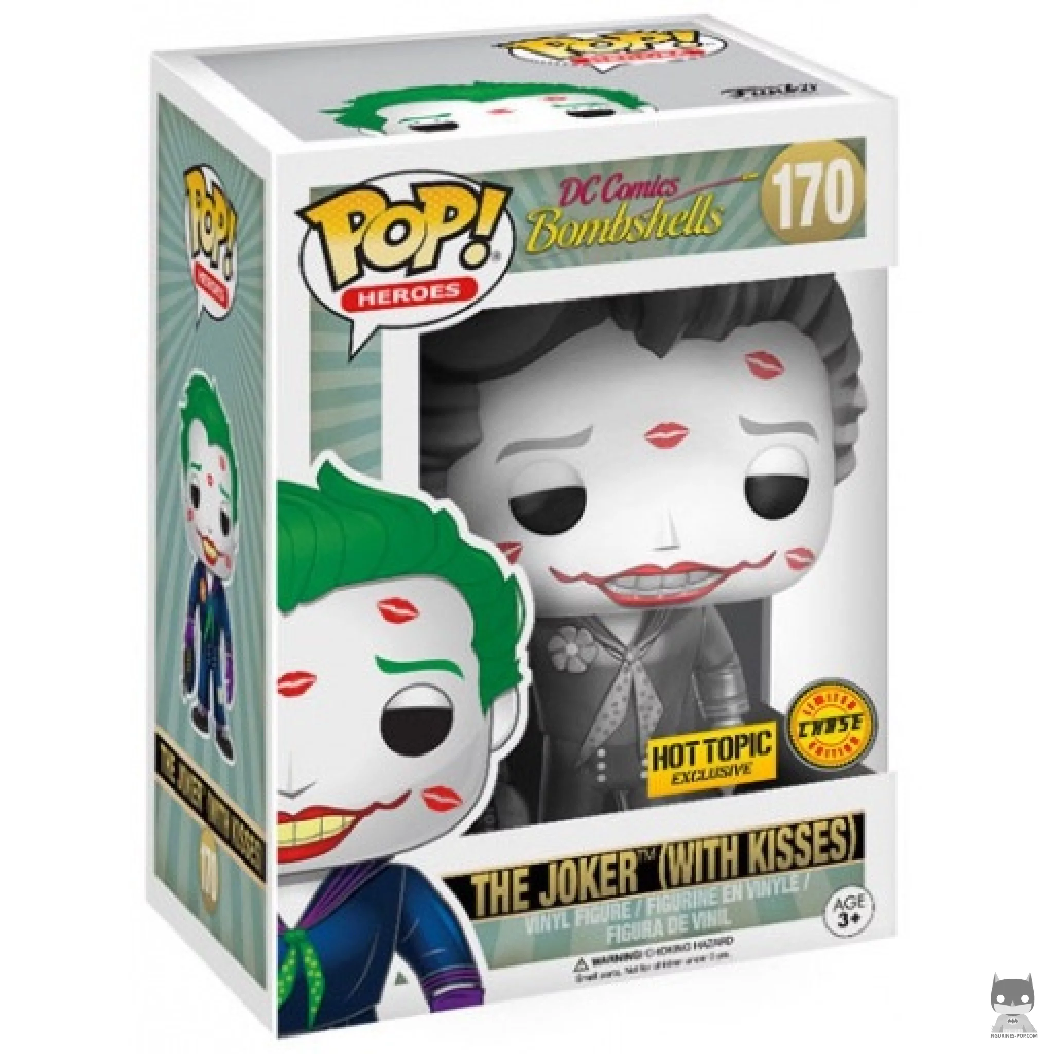 The Joker with Kisses (Black & White) Funko Pop! figure (DC Comics: Bombshells)