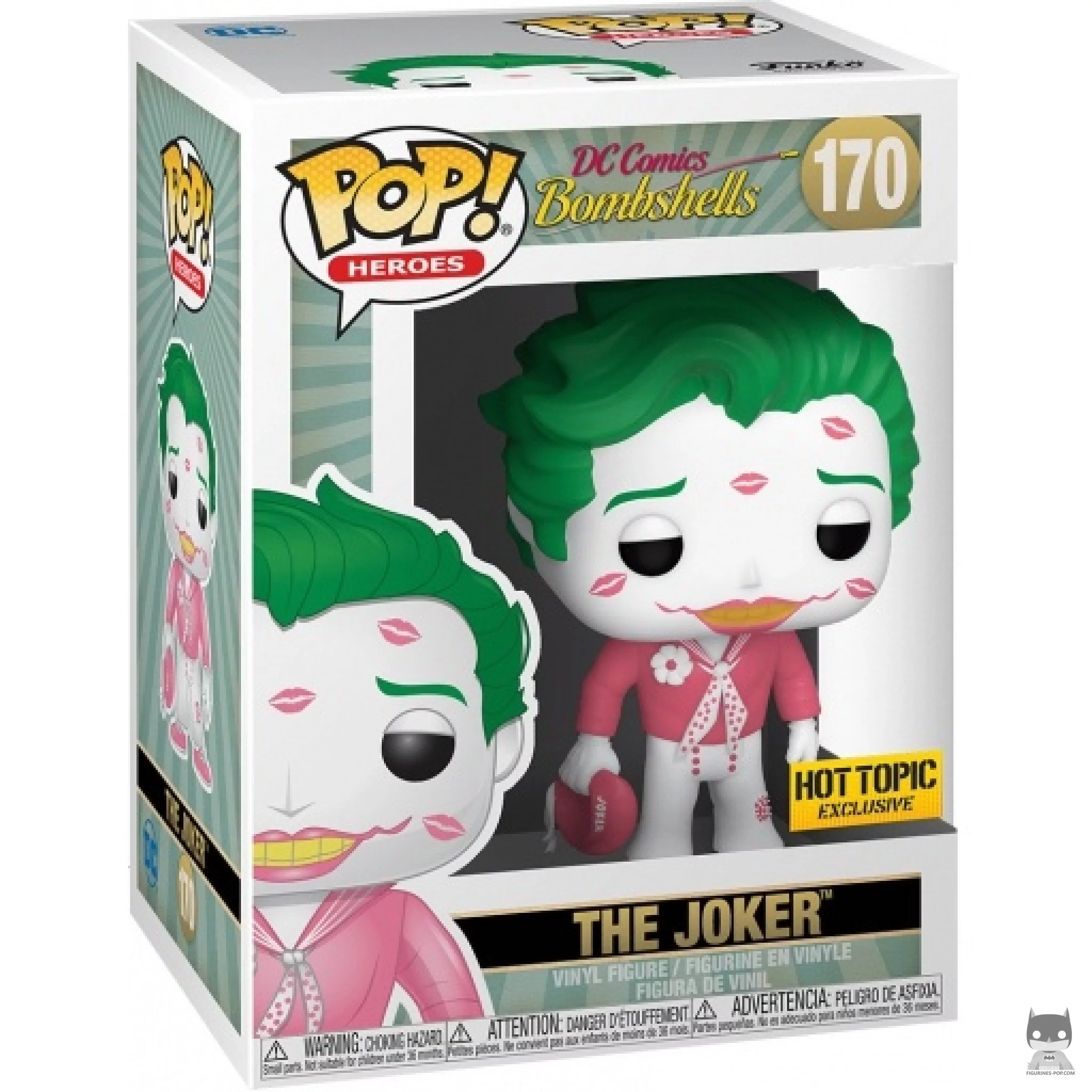 The Joker with Kisses (Pink) Funko Pop! figure in its box