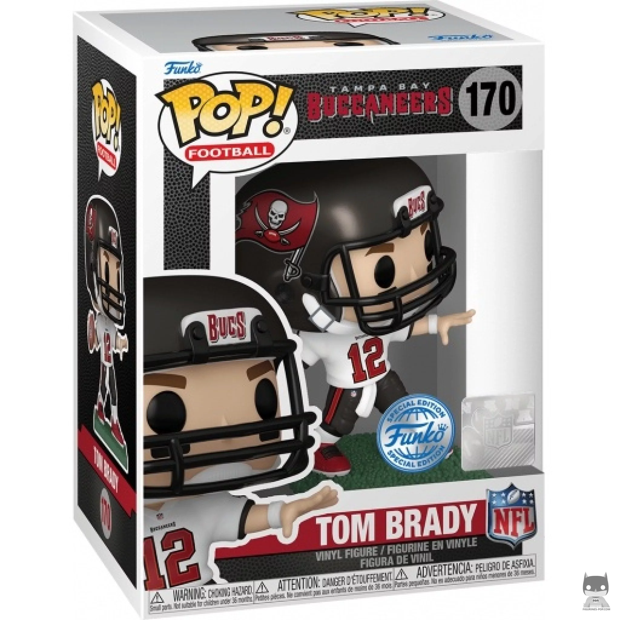 Tom Brady Funko Pop! figure in its box