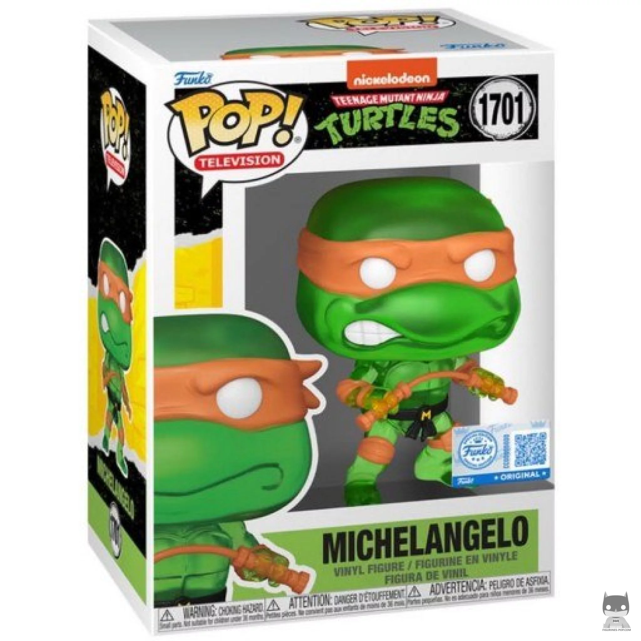 Michelangelo (Translucent) Funko Pop! figure in its box