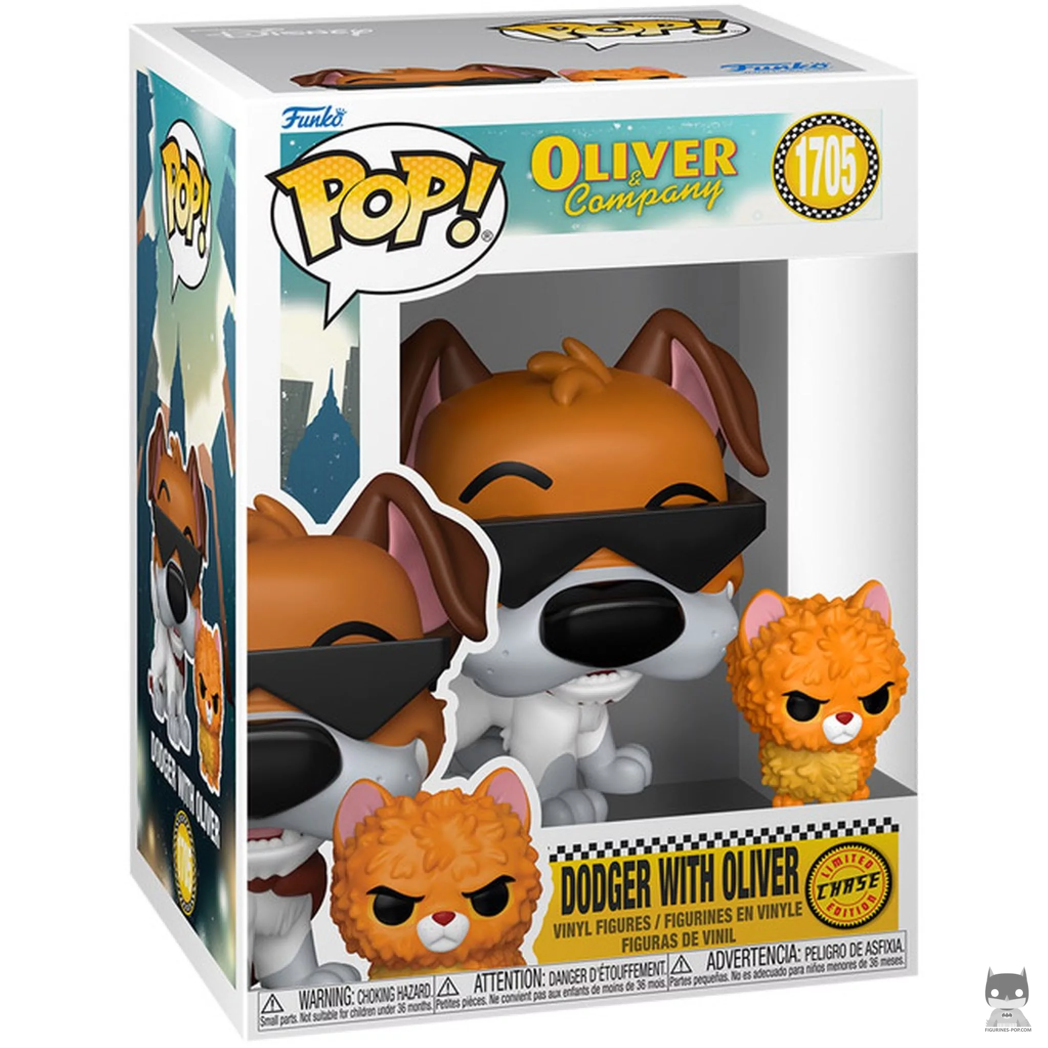 Dodger with Oliver (Chase) Funko Pop! figure in its box