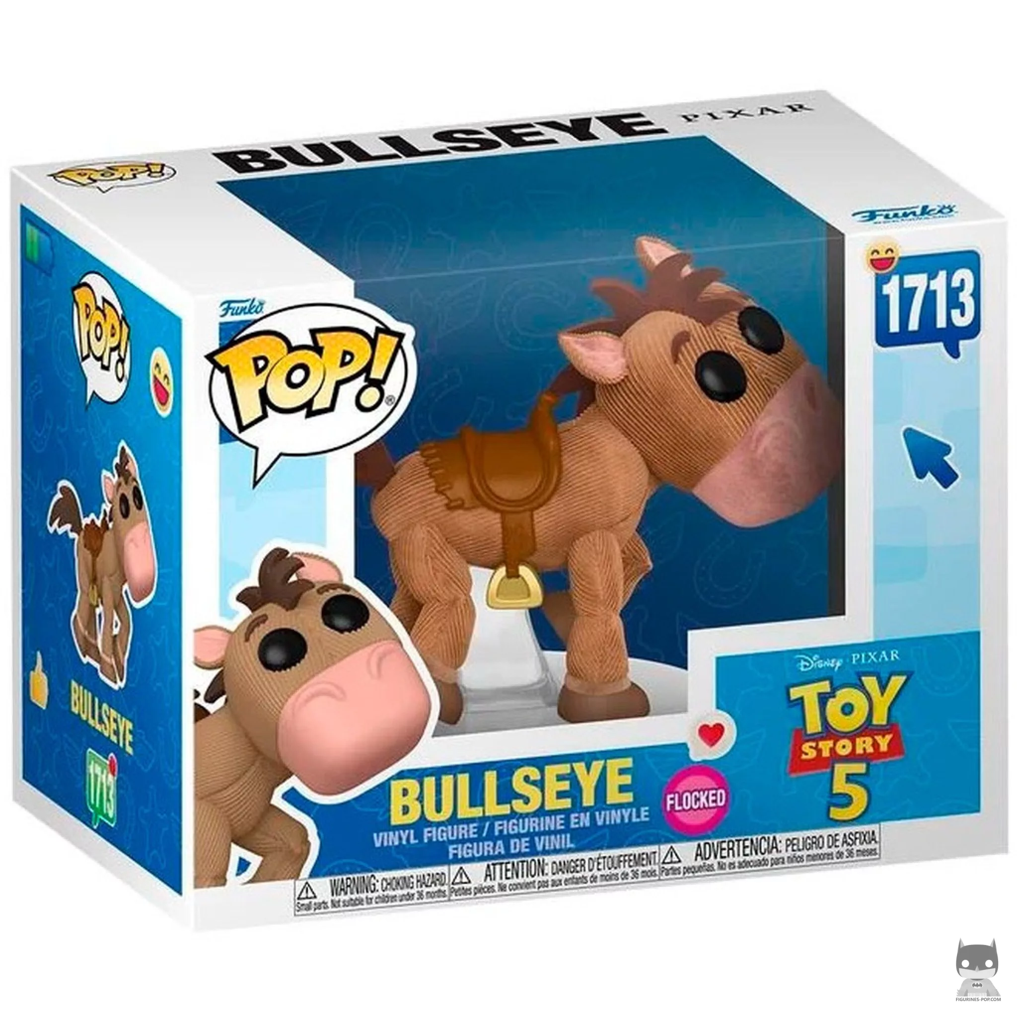 Premium Bullseye (Flocked) Funko Pop! figure in its box