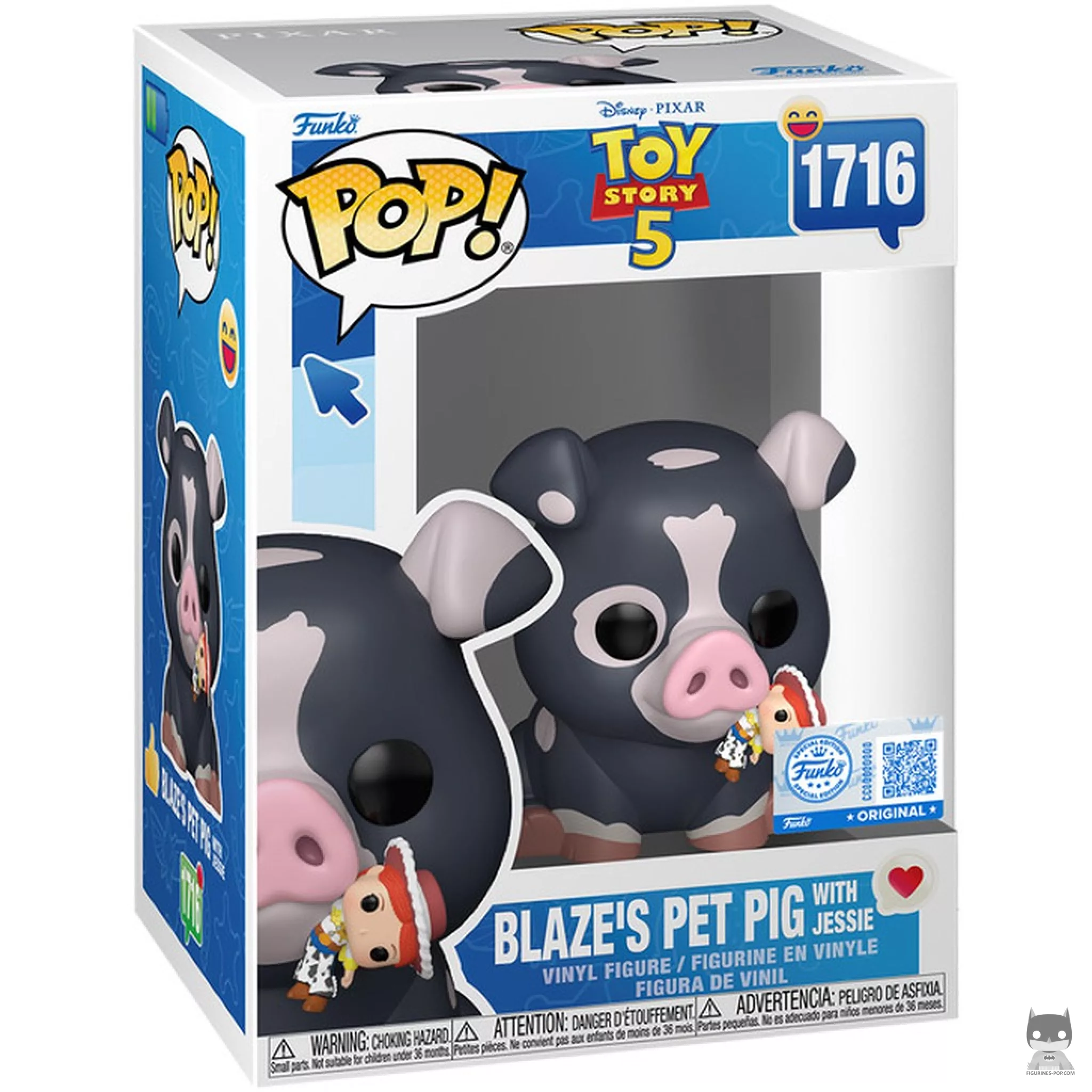 Blaze's Pet Pig with Jessie Funko Pop! figure in its box