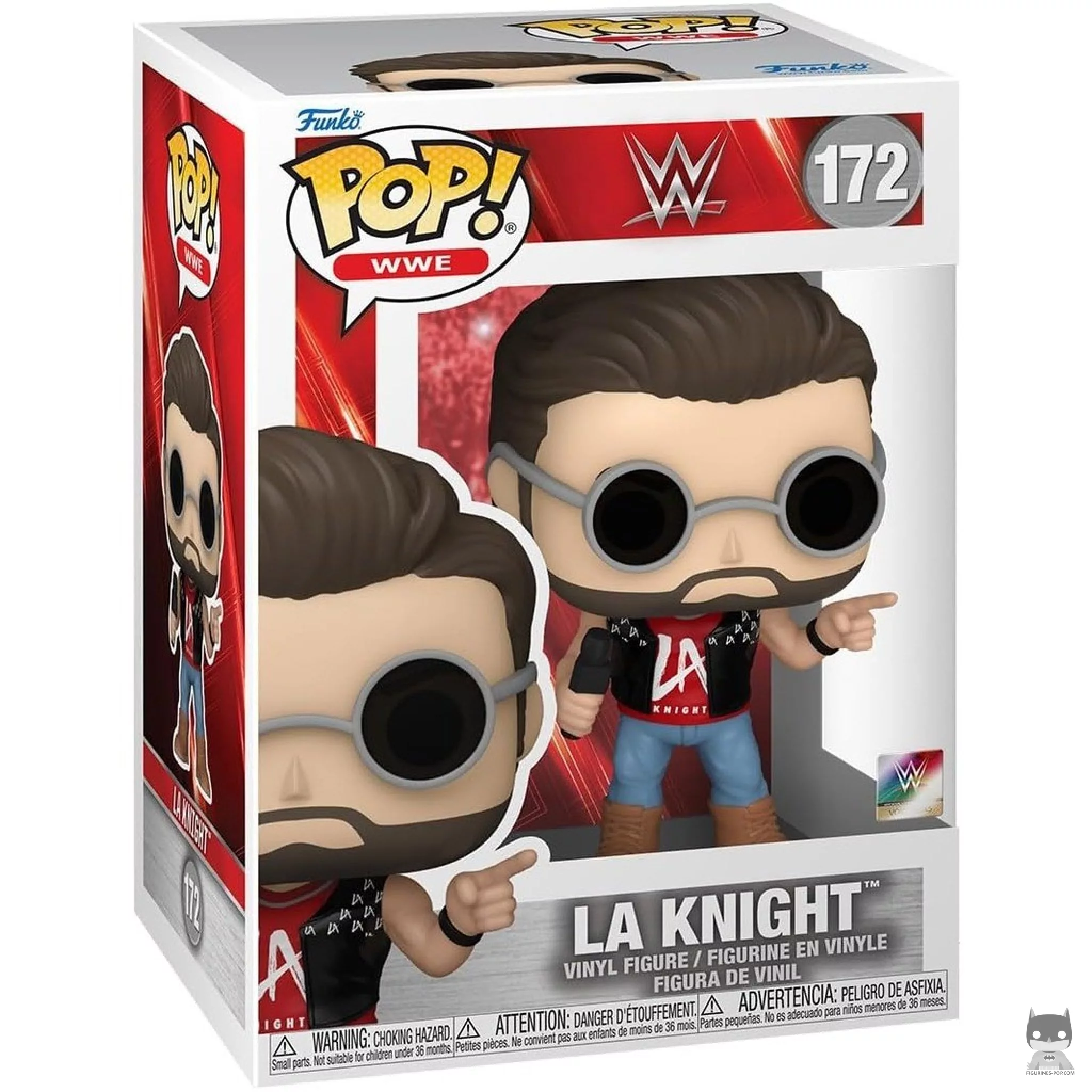 LA Knight Funko Pop! figure in its box