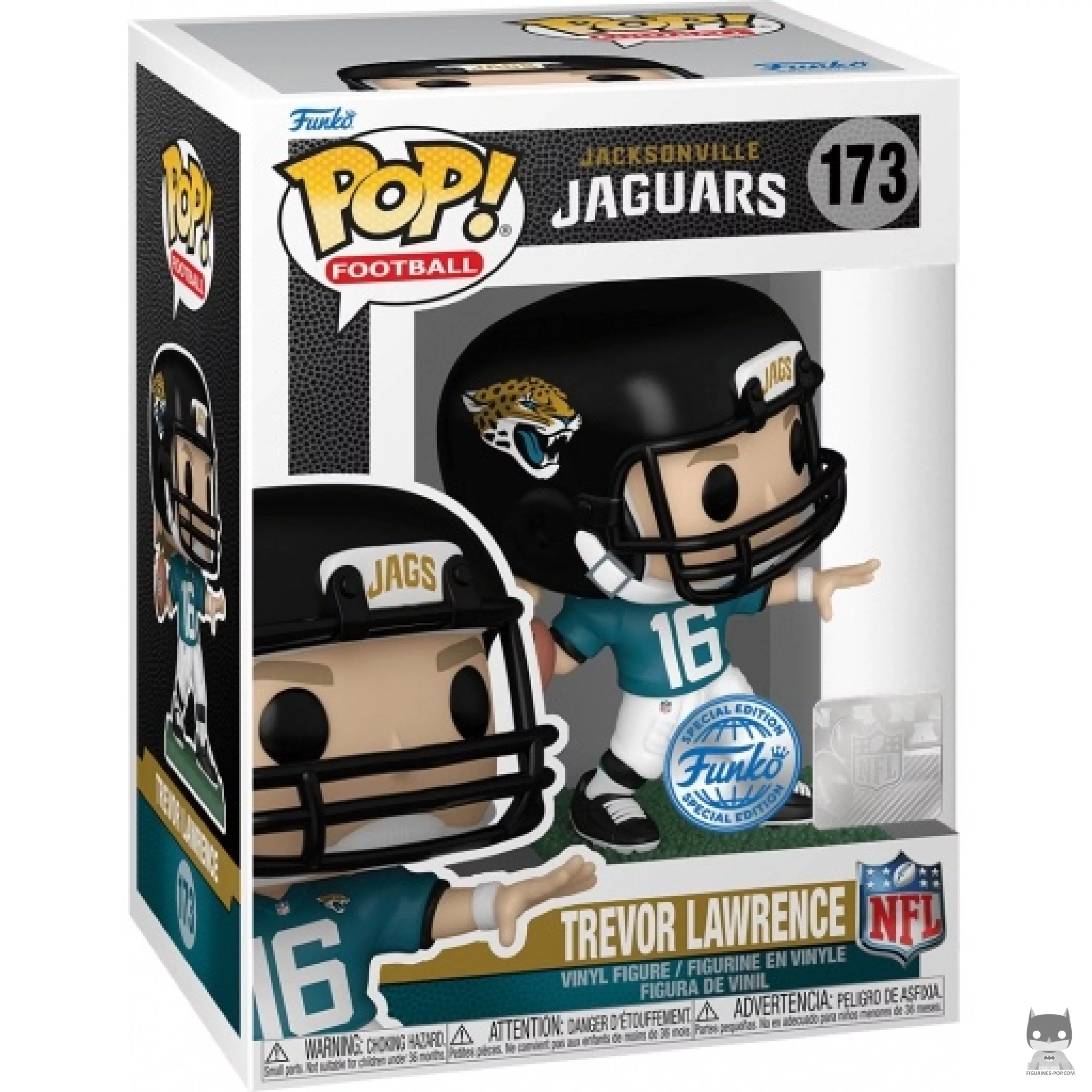 Trevor Lawrence Funko Pop! figure in its box