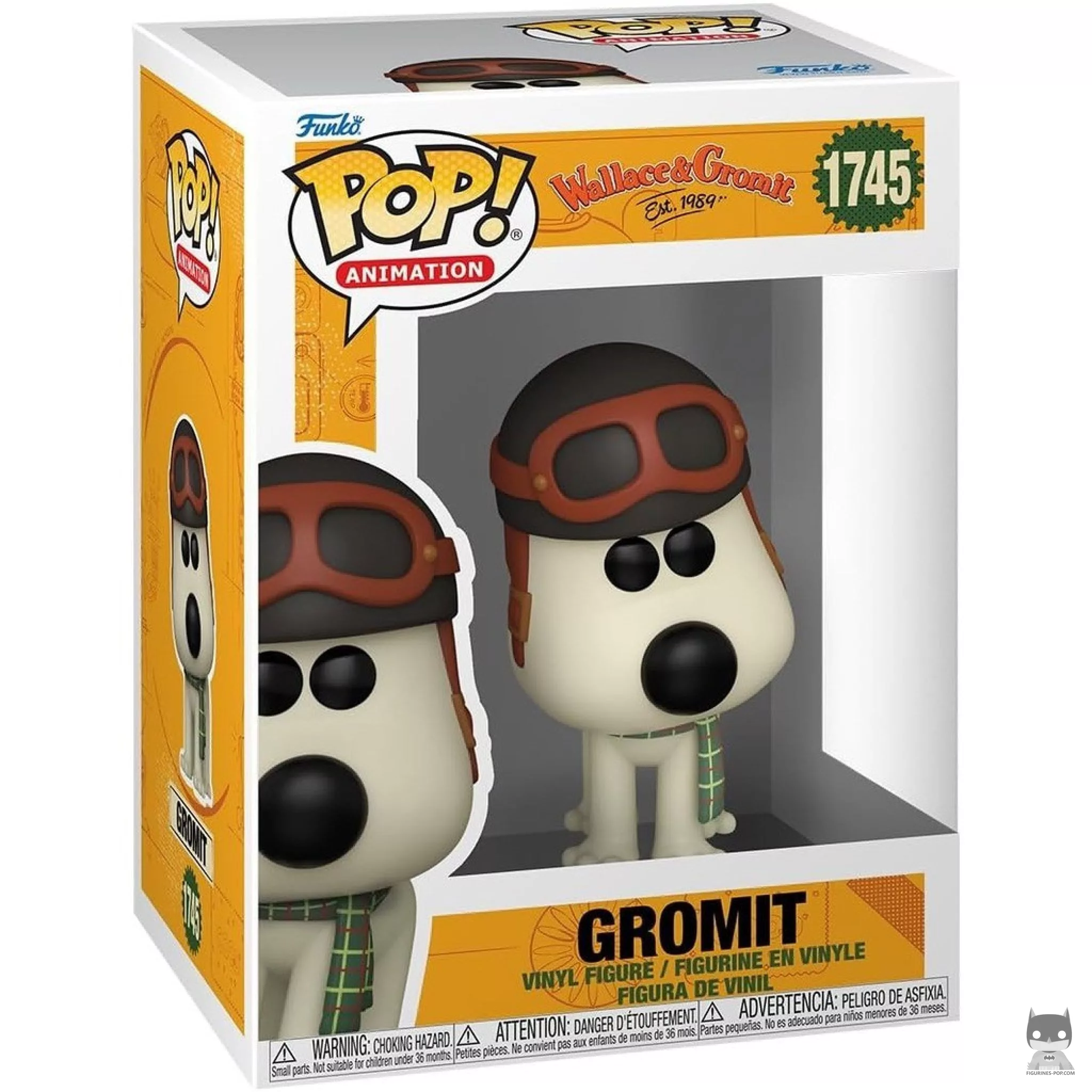 Gromit Funko Pop! figure in its box