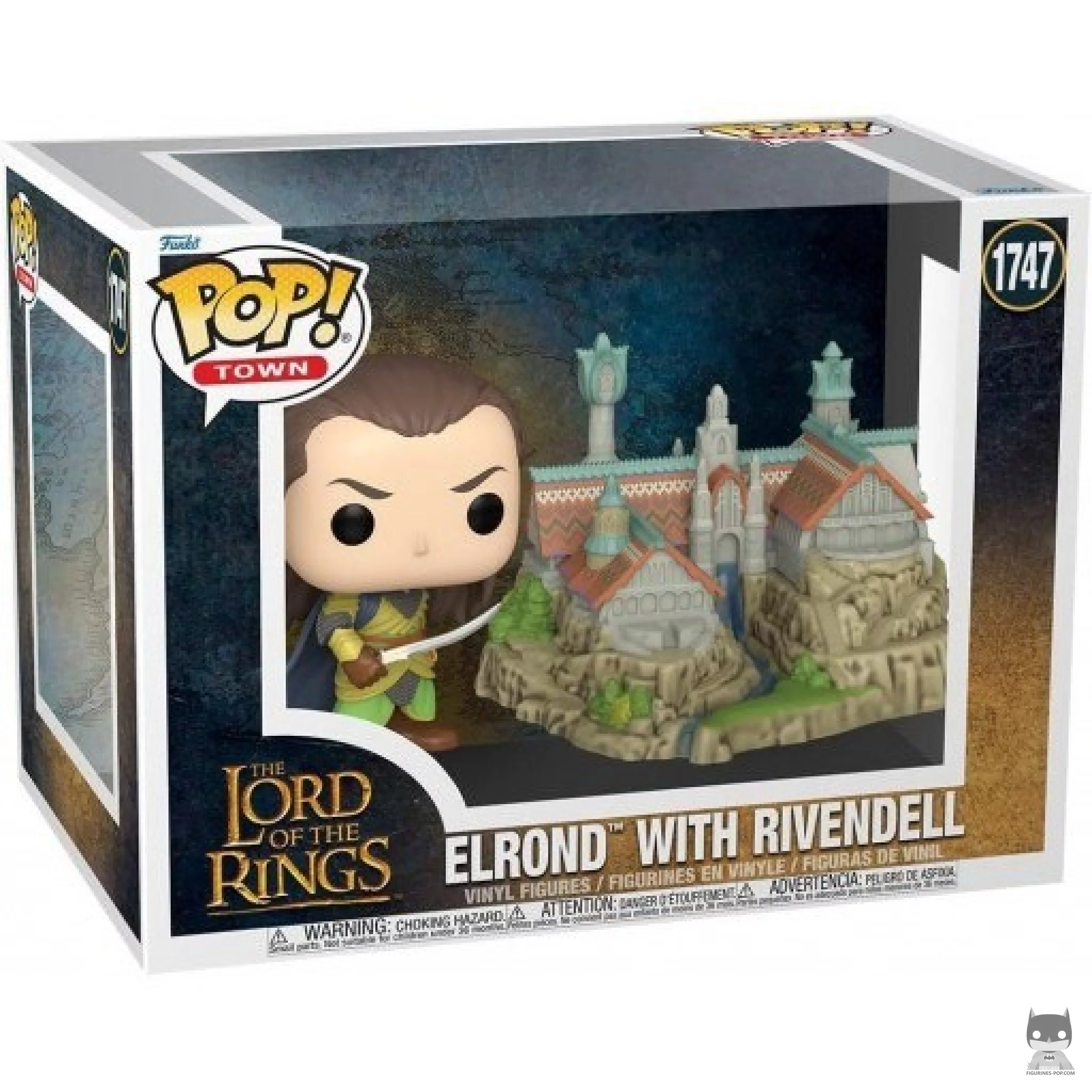 Lord Elrond with Rivendell Funko Pop! figure in its box