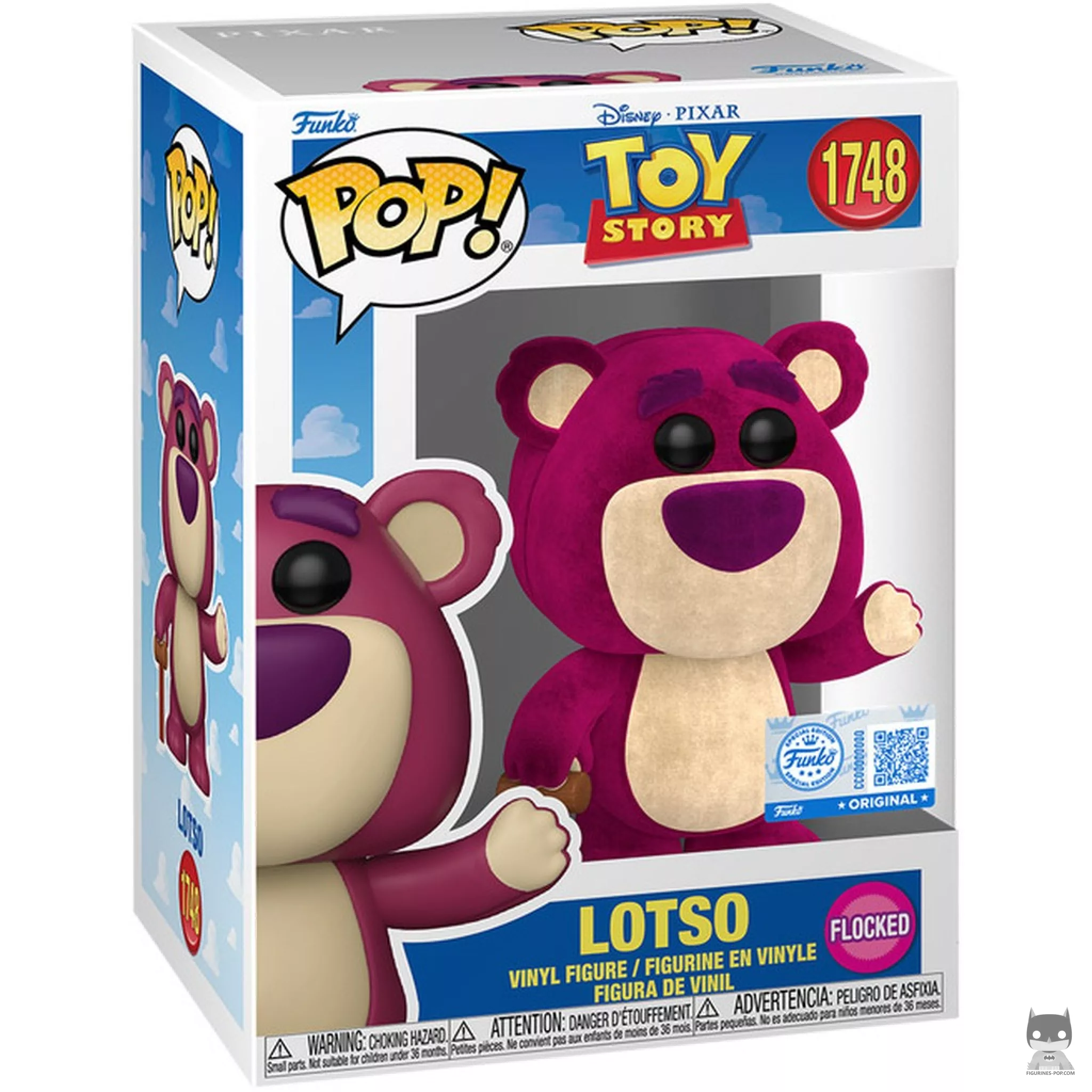 Lotso (Flocked) Funko Pop! figure in its box
