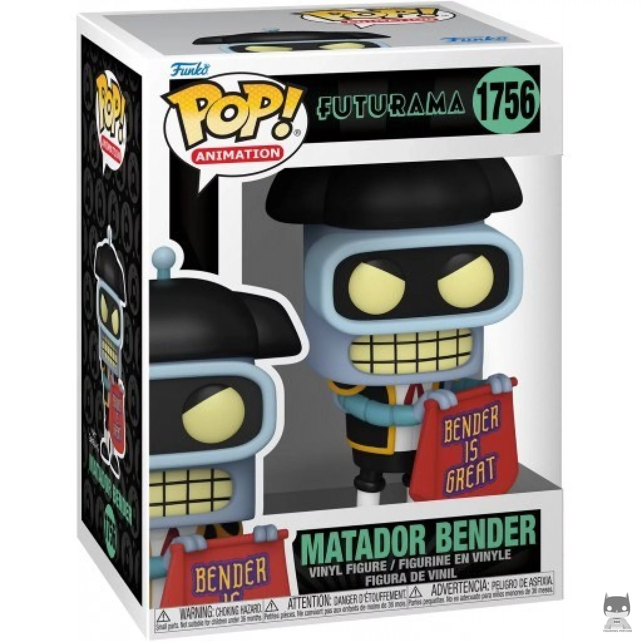 Matador Bender Funko Pop! figure in its box
